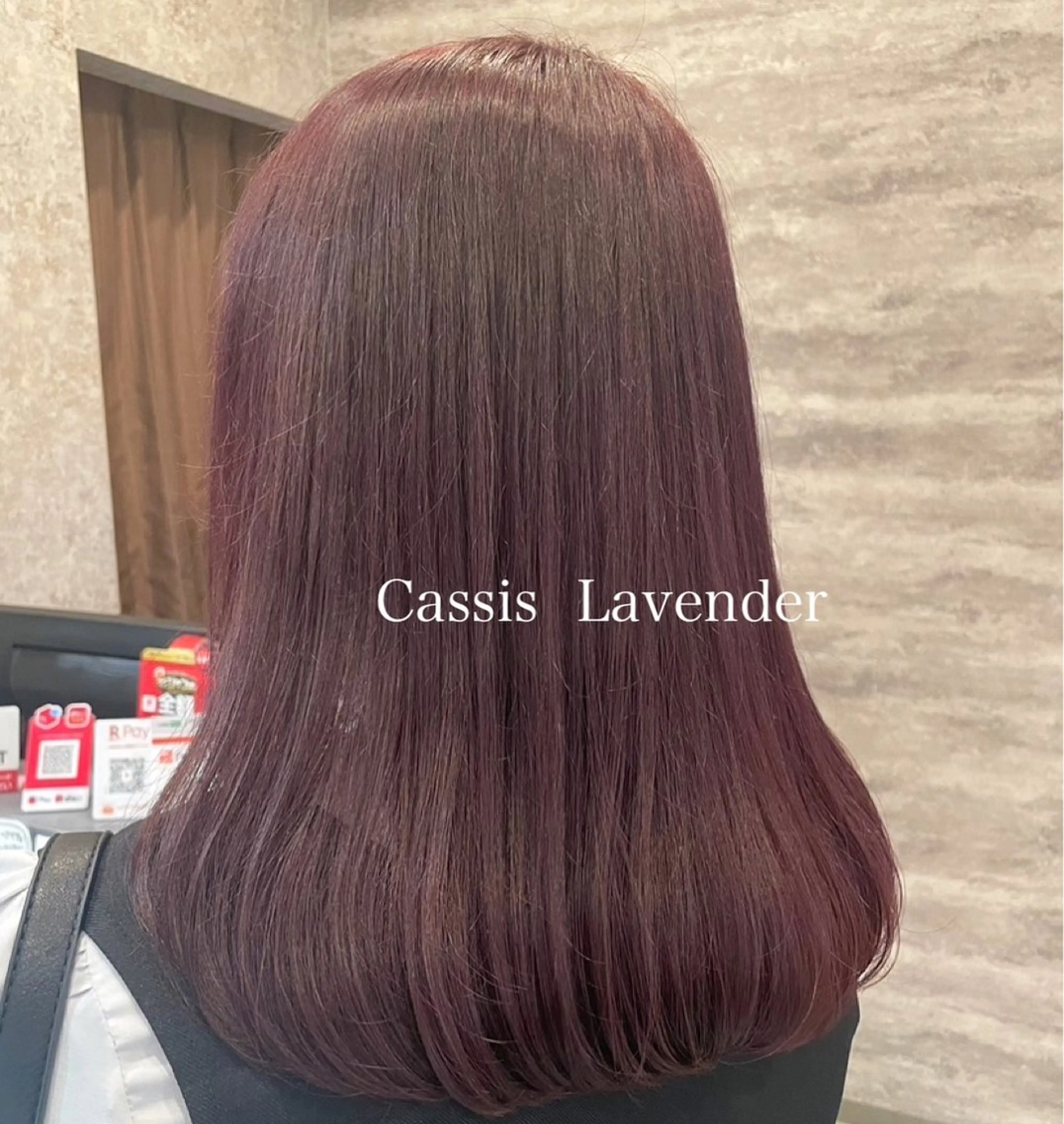 セミロング カラー ブリーチ ブルーカラー カシス ダブルカラー グラデーションカラー 💈Blanco💈 カラー&ケア🌈のヘアスタイル