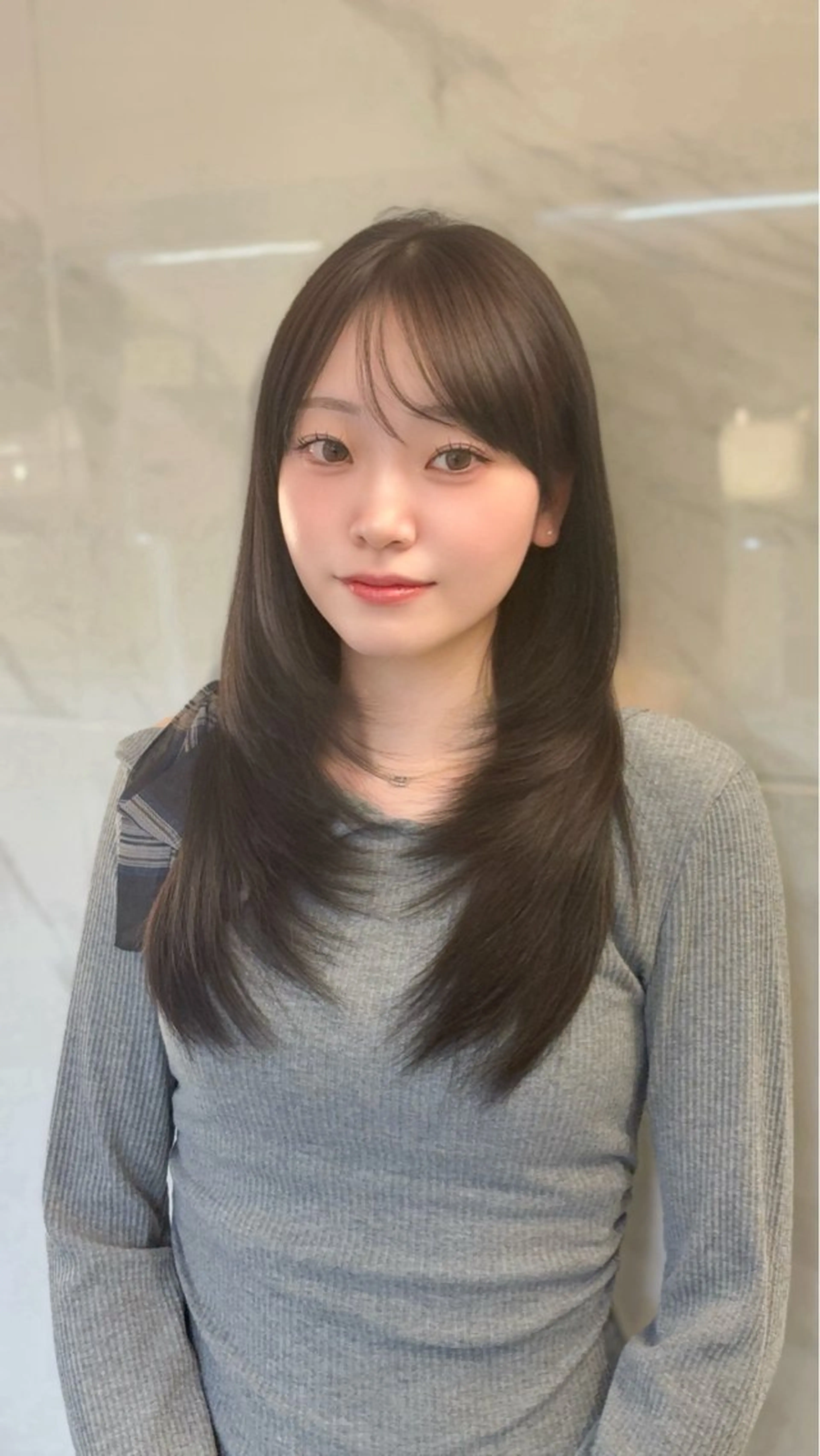 セミロング カラー カット ヘアカラー トリートメント 🤍韓国ヘア/ 楓🤍のヘアスタイル