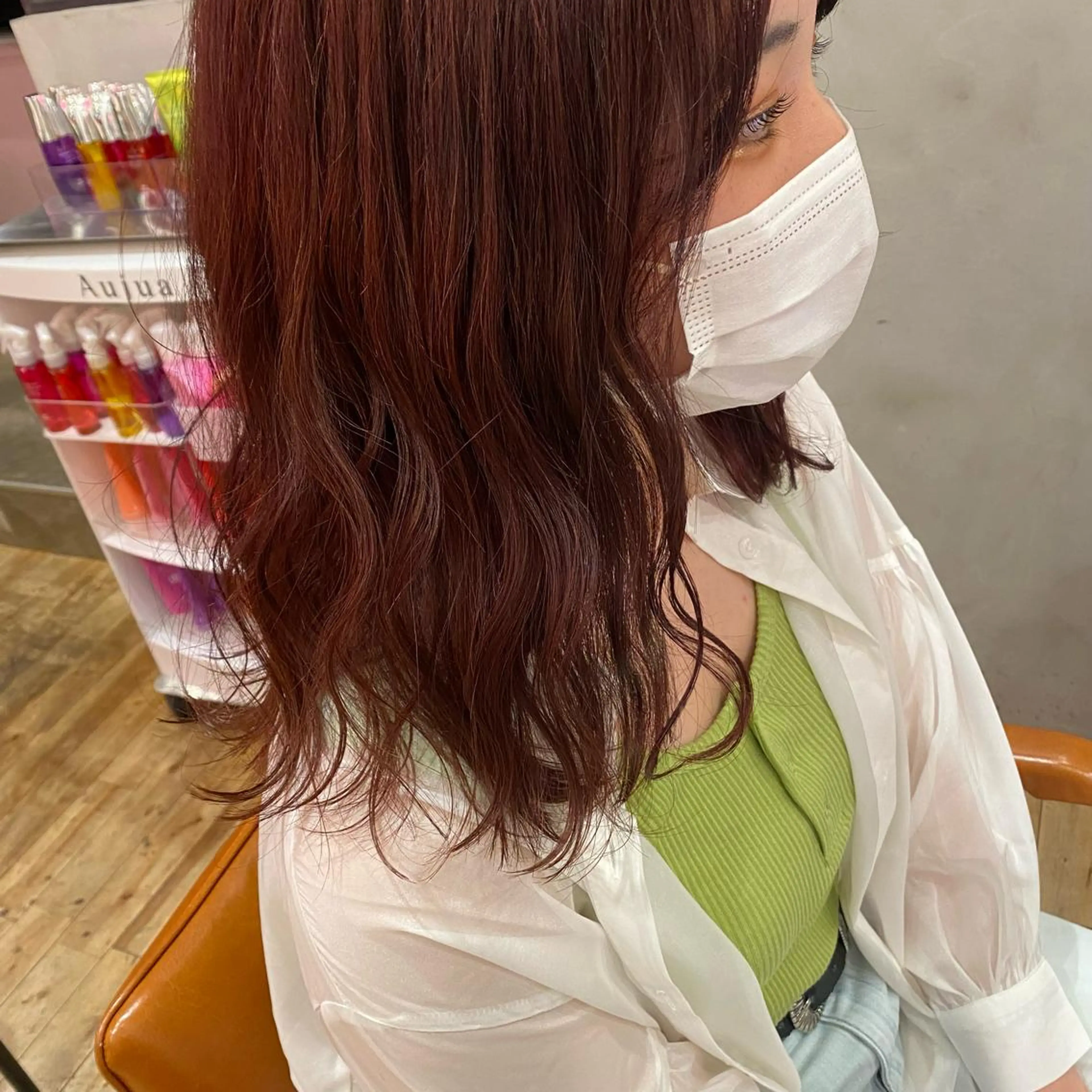 ミディアム カラー ブリーチ ケアブリーチ ピンクカラー ｱｵﾇﾏ ﾐﾕ 🦕のヘアスタイル