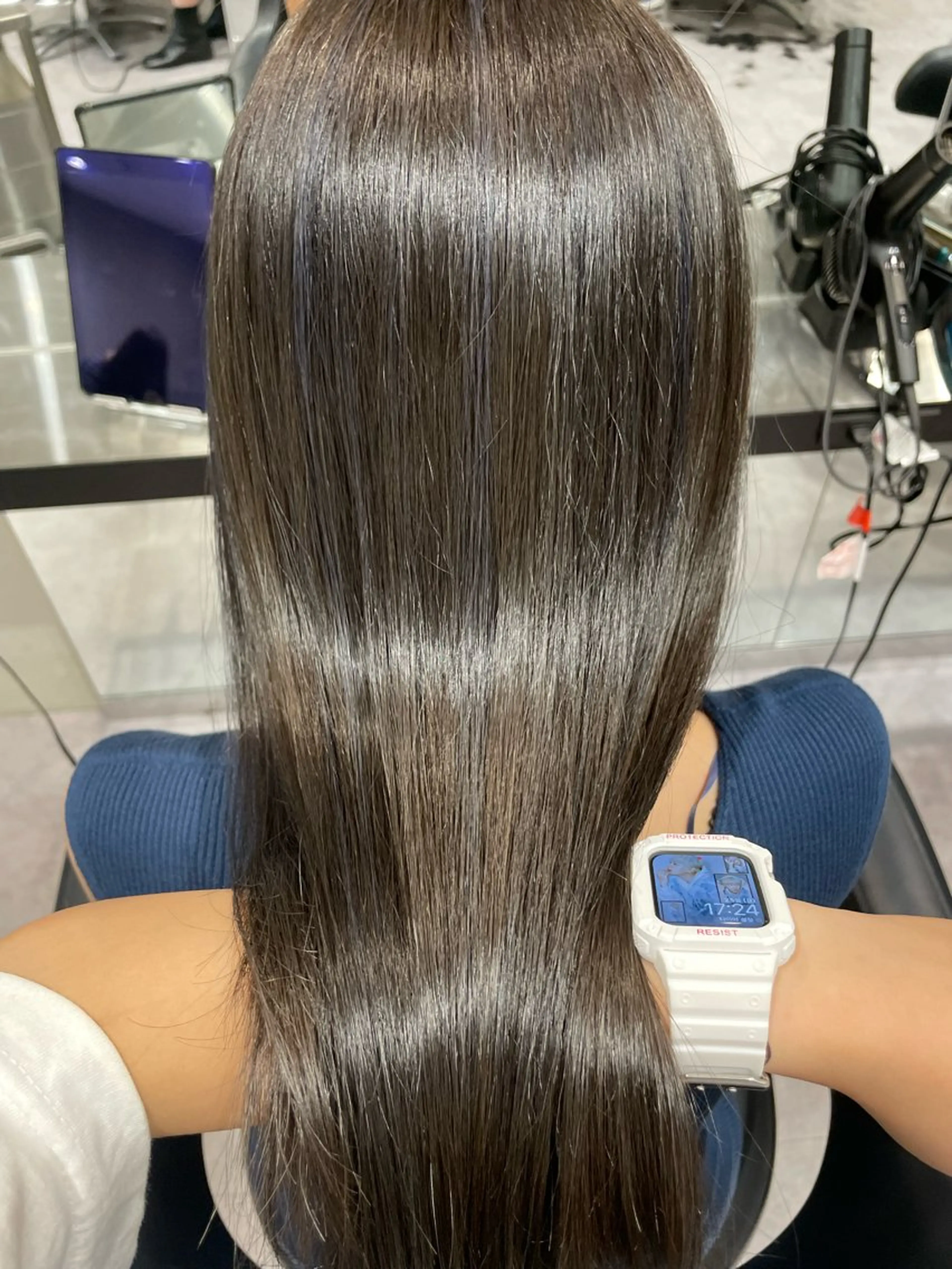 セミロング 韓国ヘア AYUMIのヘアスタイル