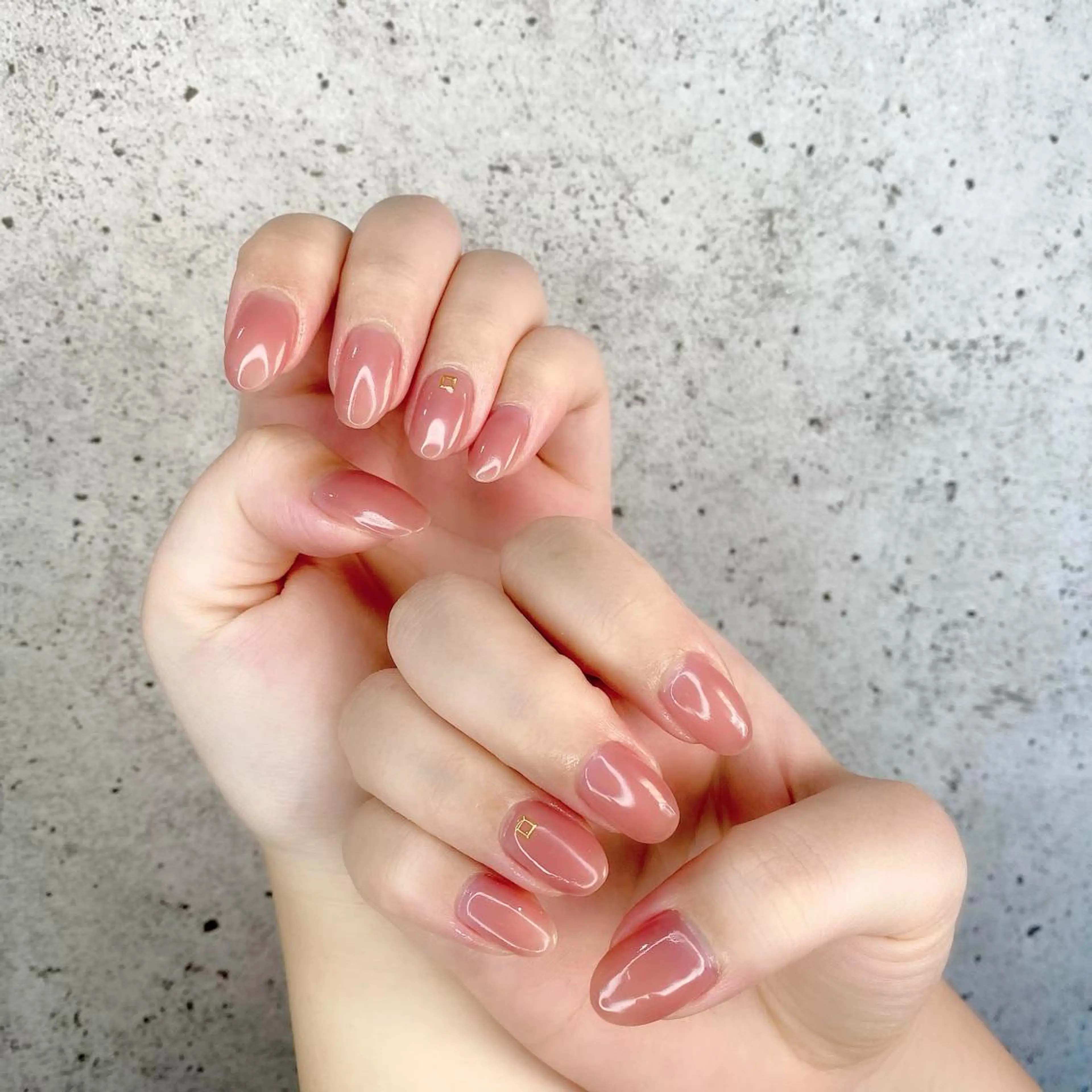 ミディアム カラー パーマ ヘアアレンジ メンズ キッズ ネイル マツエク・マツパ アイブロウ 眉カラー 入学式 卒業式のヘアスタイル クリアネイル 入学式 Salon Ｋのネイルデザイン