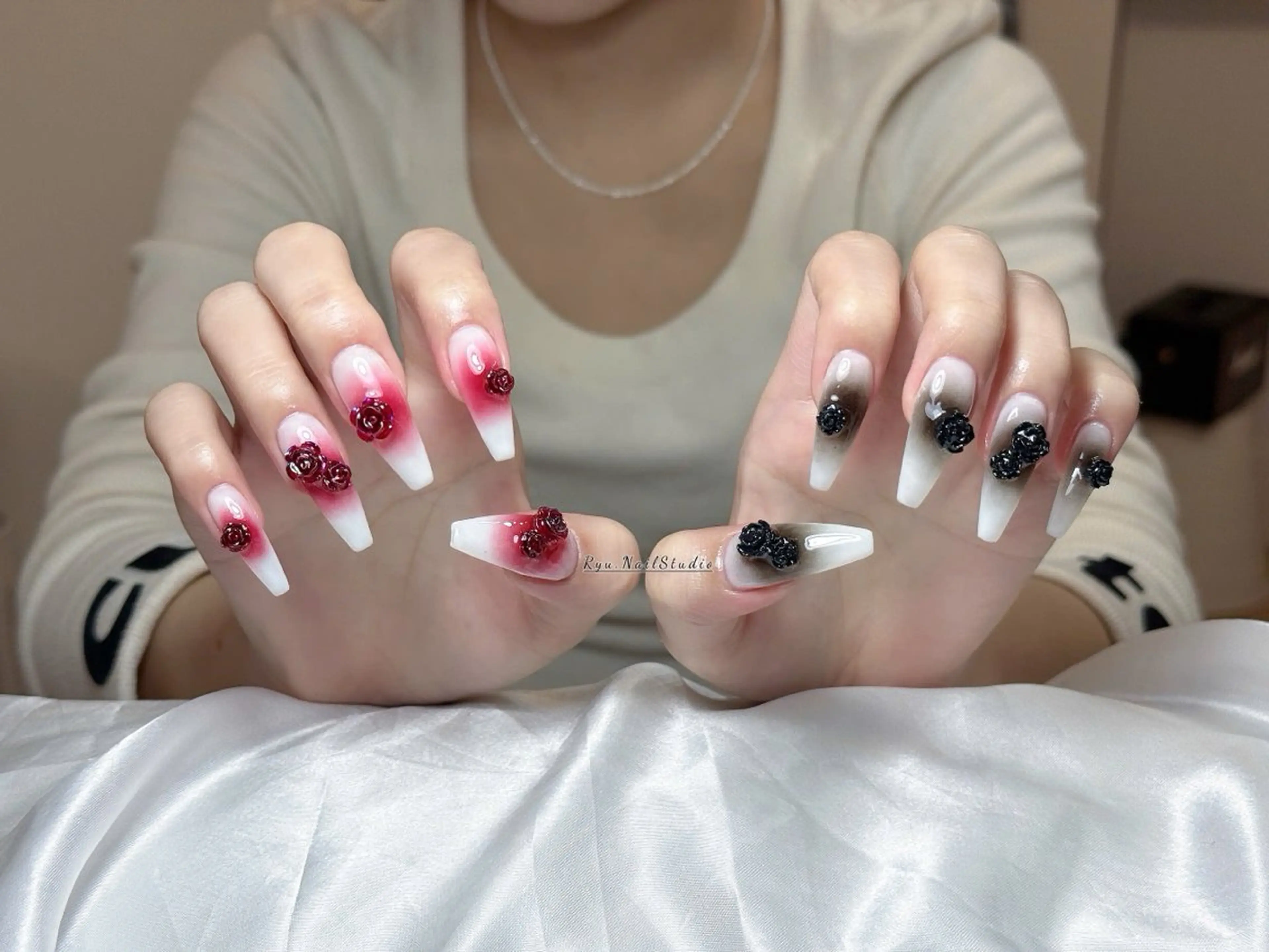 ネイル アートネイル フレンチネイル ジェルネイル ニュアンスネイル オフィスネイル ハンドネイル Ryunail所属・Ryu Nail Shinokuboのネイルデザイン