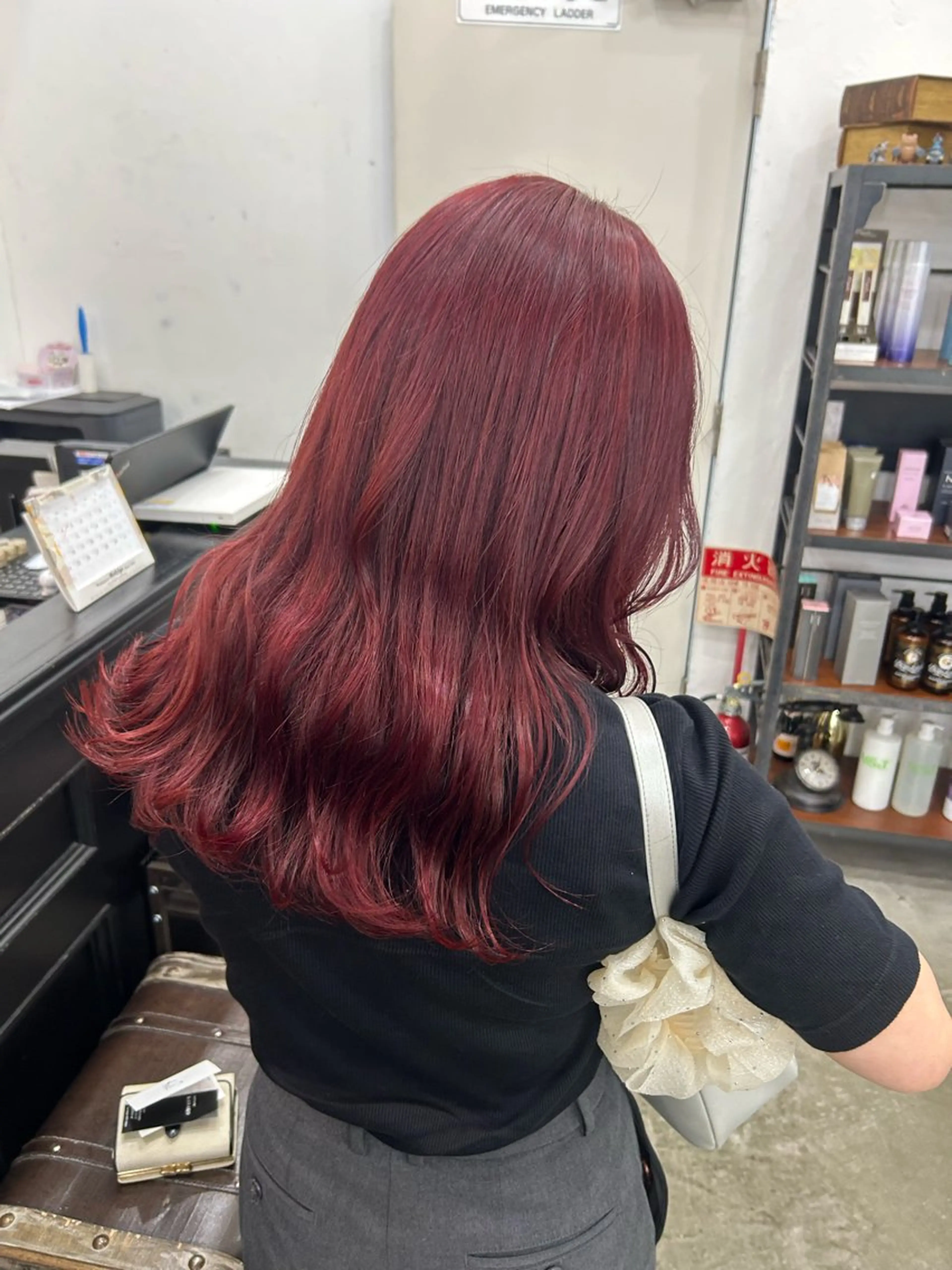 ロング カラー カット ヘアカラー トリートメント レイヤーカット韓国 暖色⭐︎KANAKOのヘアスタイル