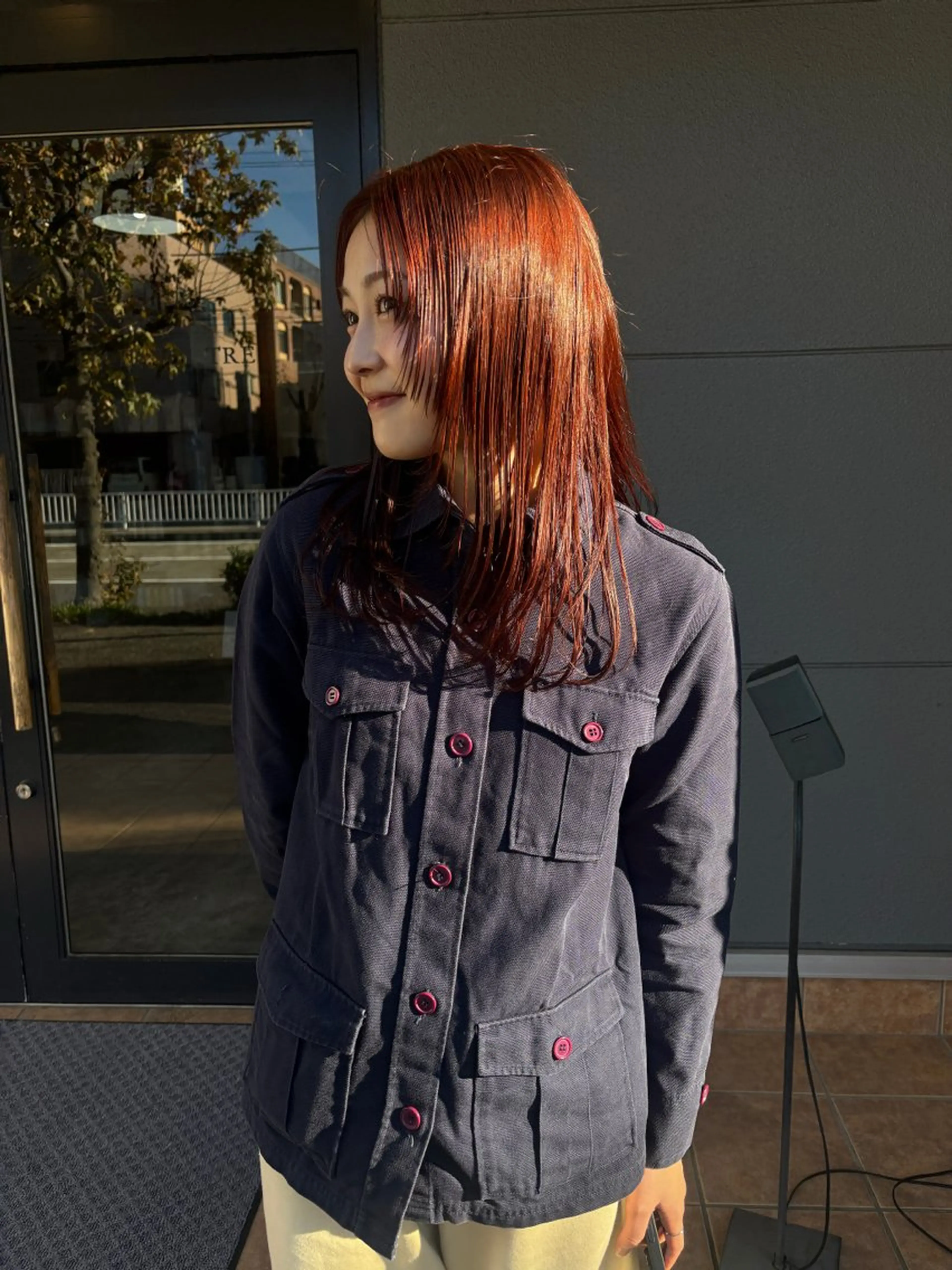 セミロング カラー ブリーチ ブリーチなしカラー カット ヘアカラー トリートメント fuka/ボブ/ ストレート/暖色のヘアスタイル