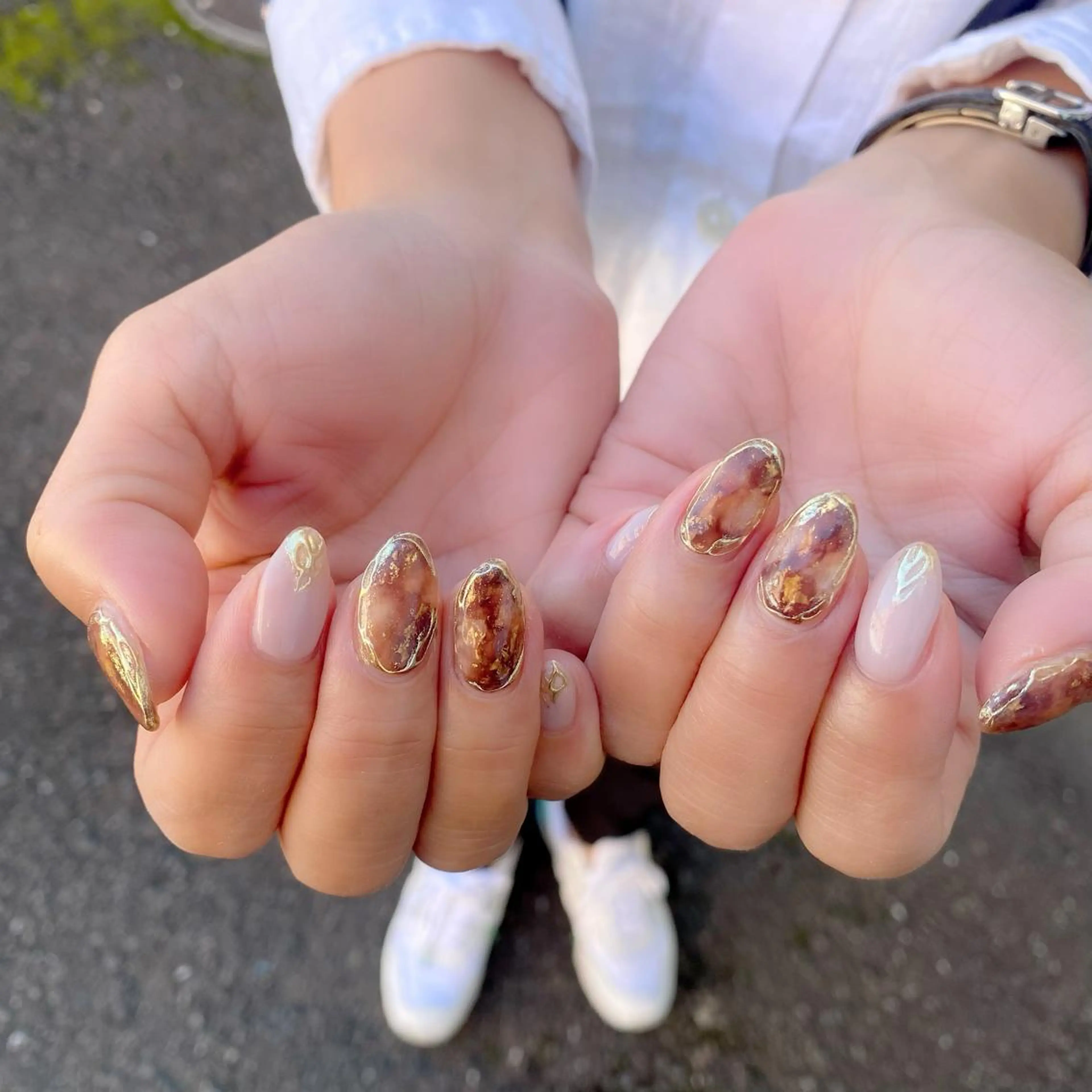 ネイル べっ甲ネイル ニュアンスネイル Salon Ｋのネイルデザイン