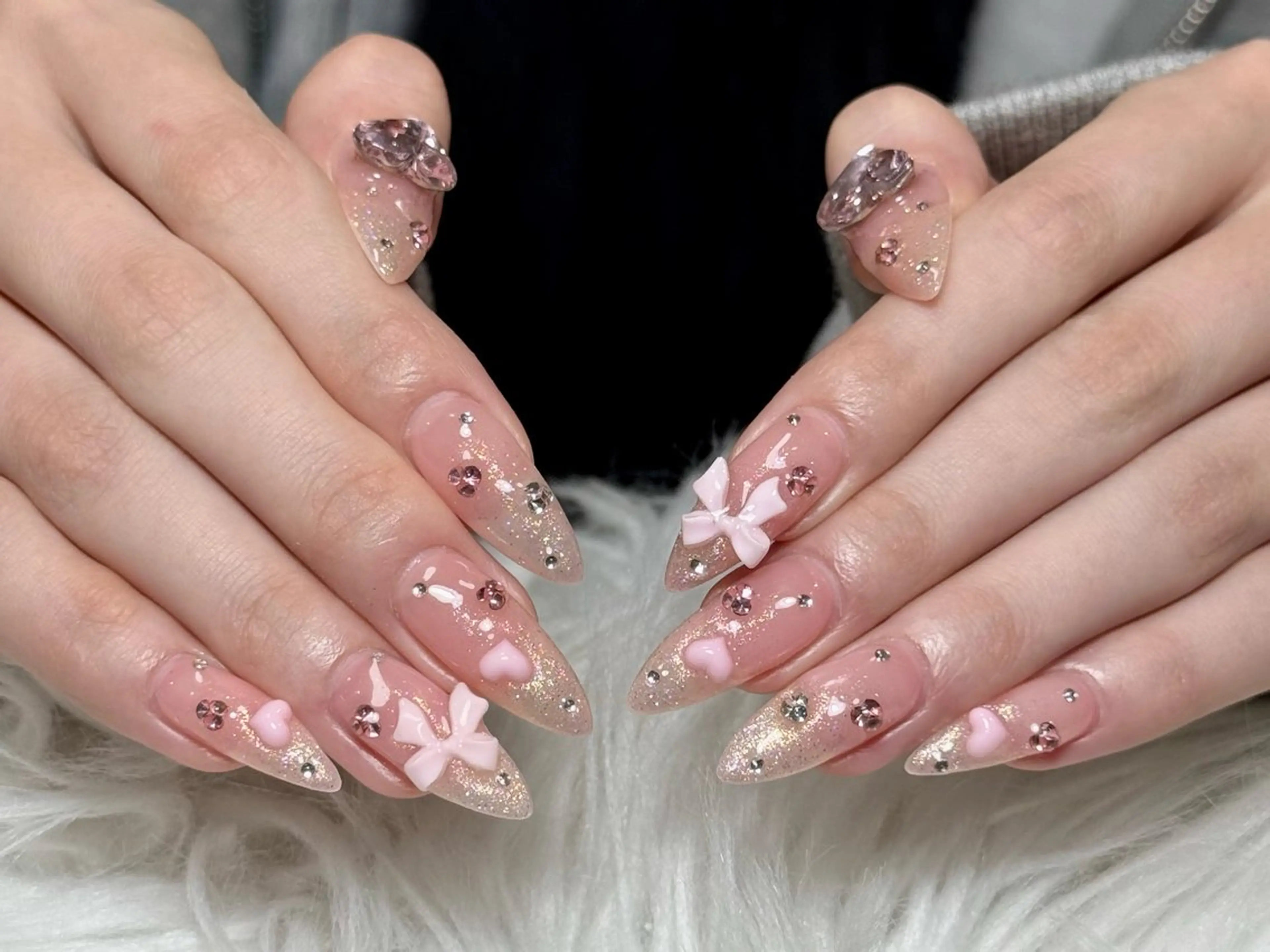 ネイル ボルドー ブラウン チークネイル ドット フットネイル ハンドネイル Julli nail所属・Julli ジュリのネイルデザイン