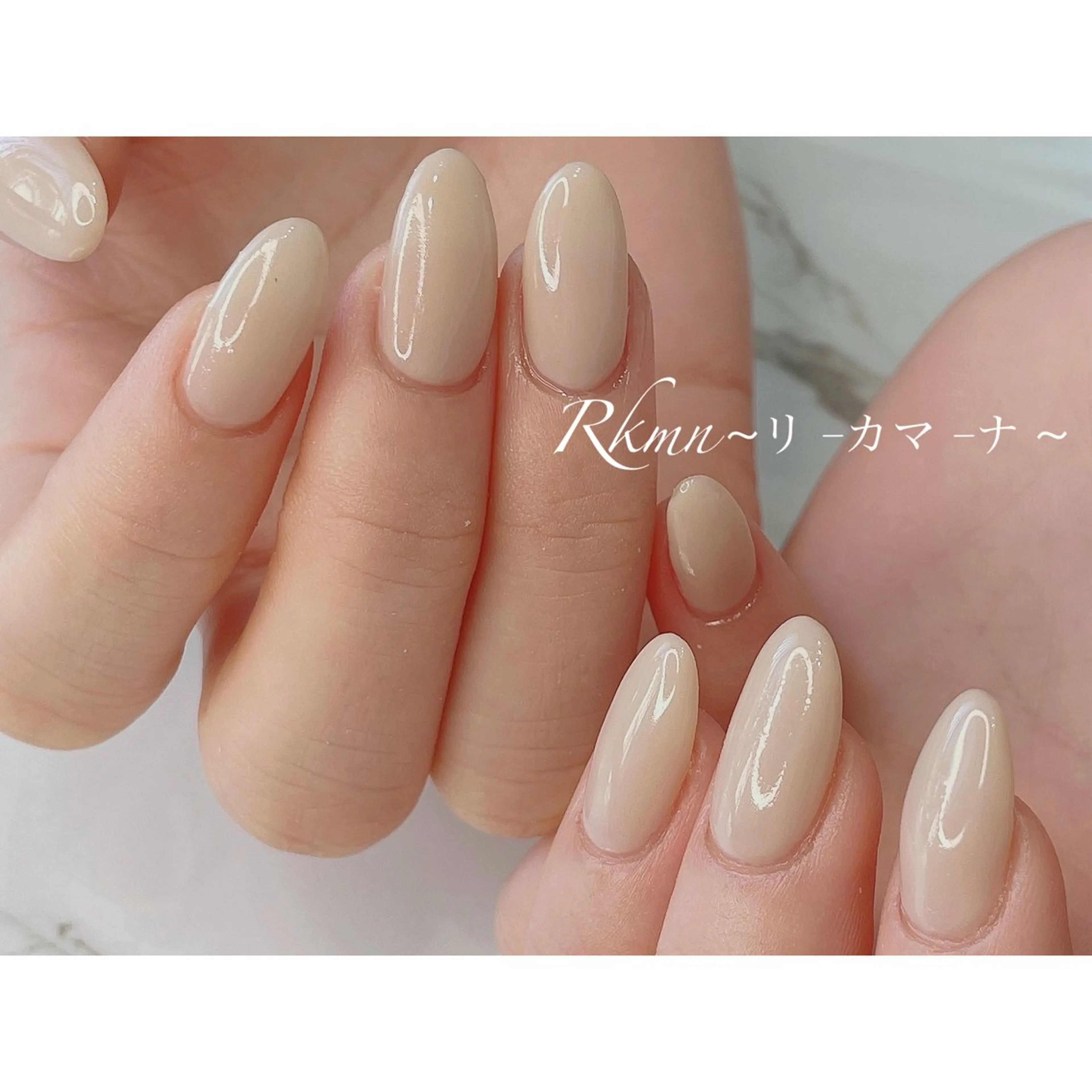 ネイル アートネイル ワンカラーネイル シンプルネイル 春ネイル ホワイト ハンドネイル フットネイル ハンドケア Rkmn ~リ-カマ-ナ~のネイルデザイン