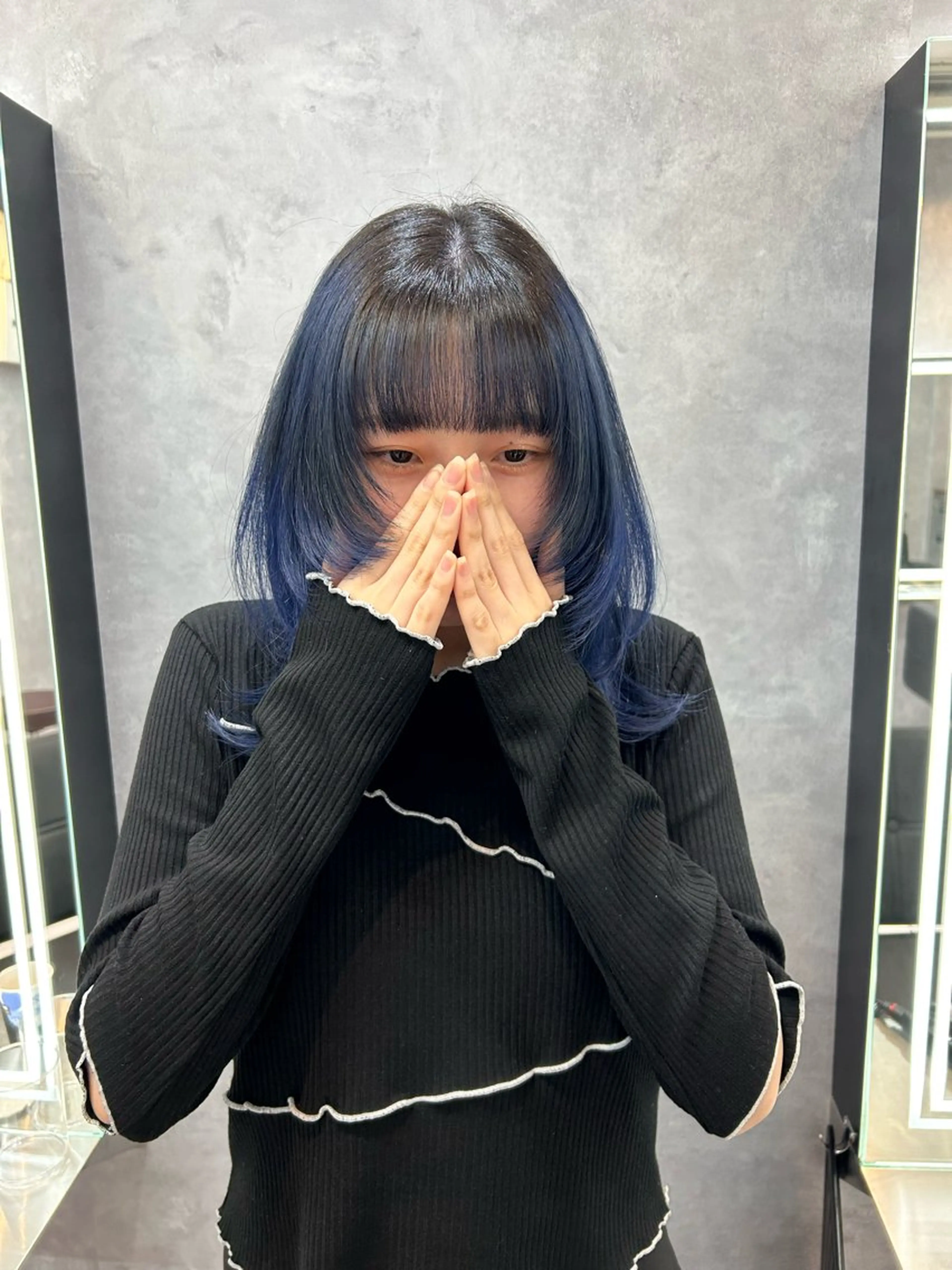 ロング カラー 顔周りカット レイヤーカット _WHITE 天神店 YUMEKA🐻のヘアスタイル