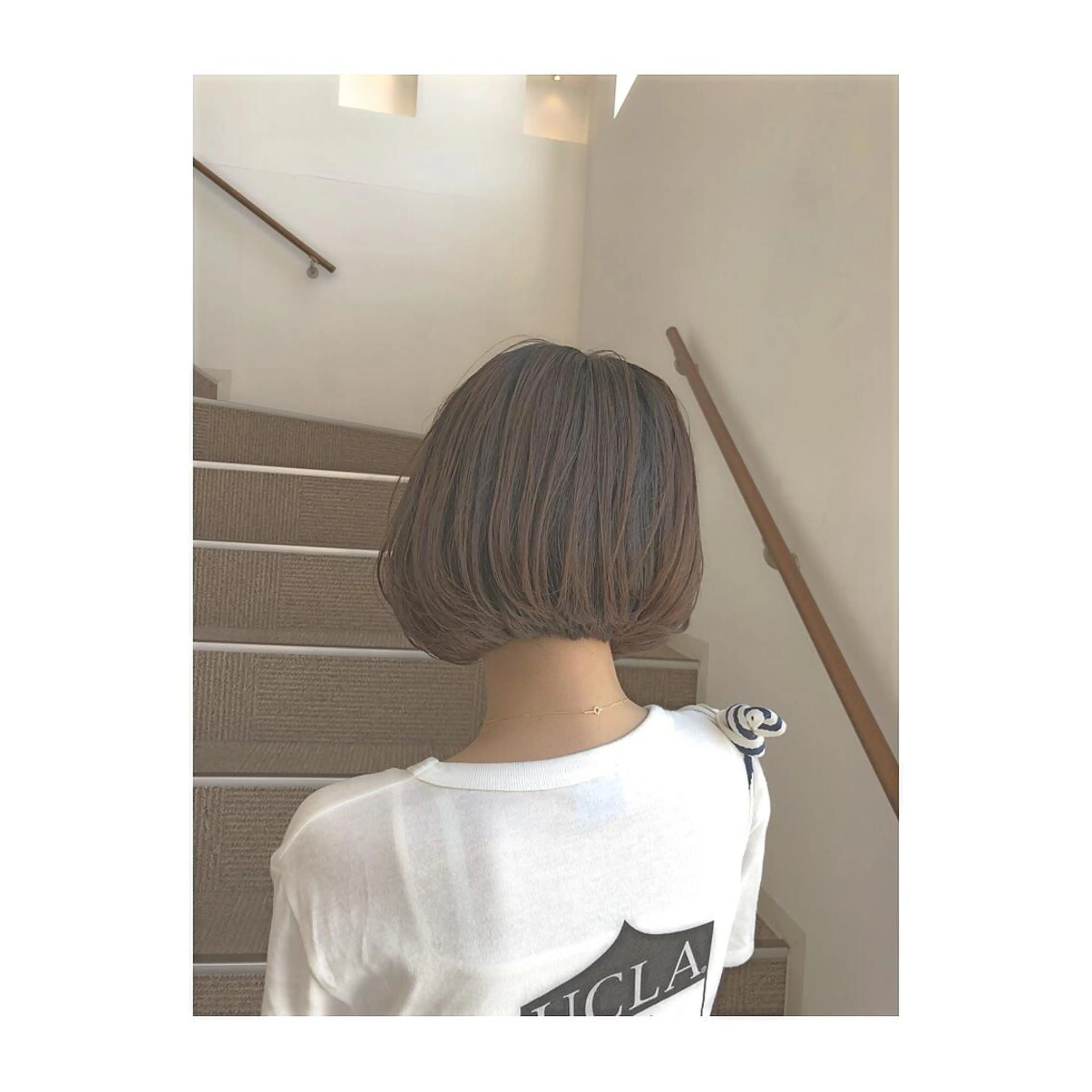 セミロング 松戸　レイヤーカット 野口　康太郎のヘアスタイル