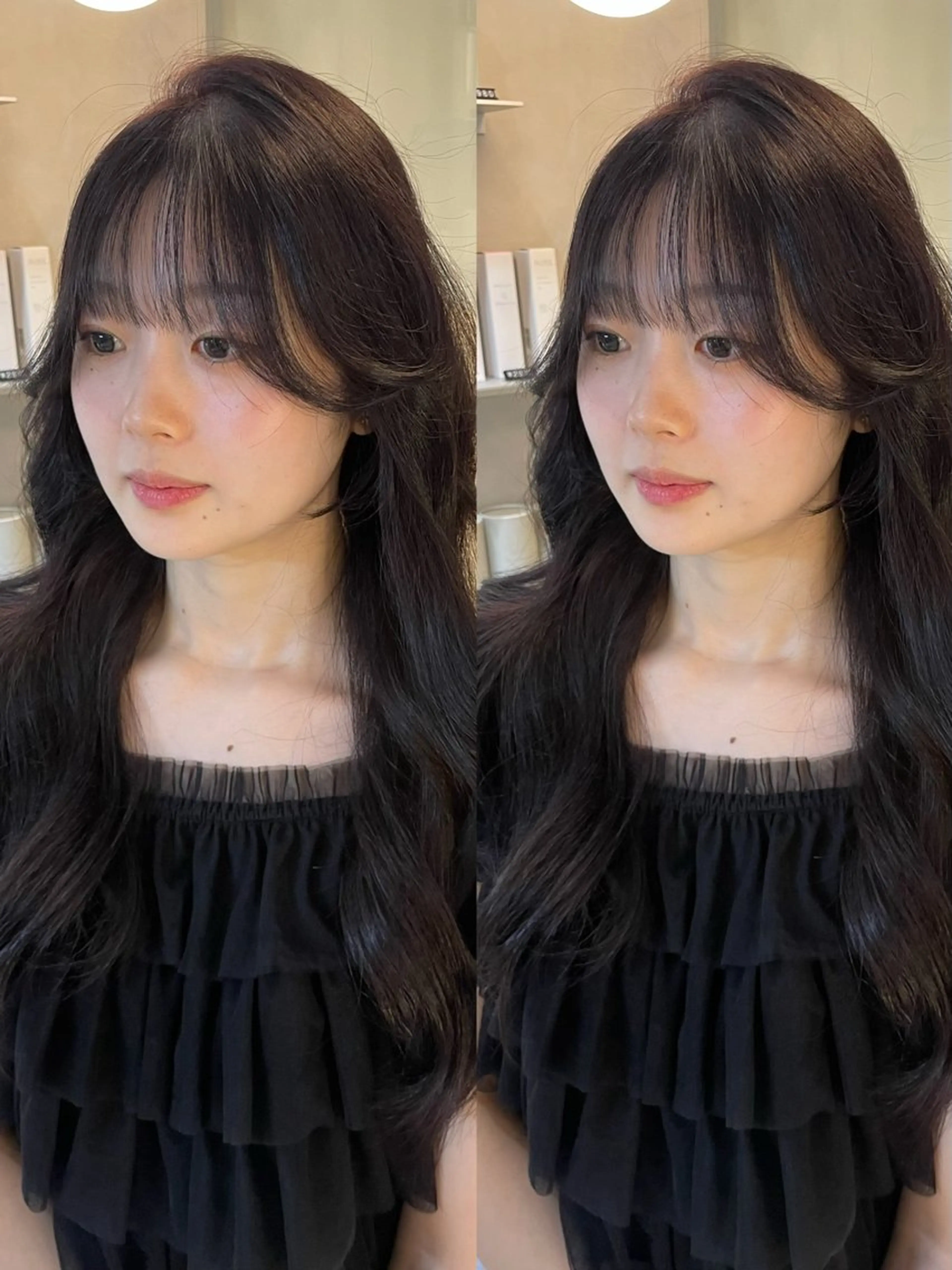 ロング カラー ワンホンレイヤー 福岡天神RAIRAのヘアスタイル