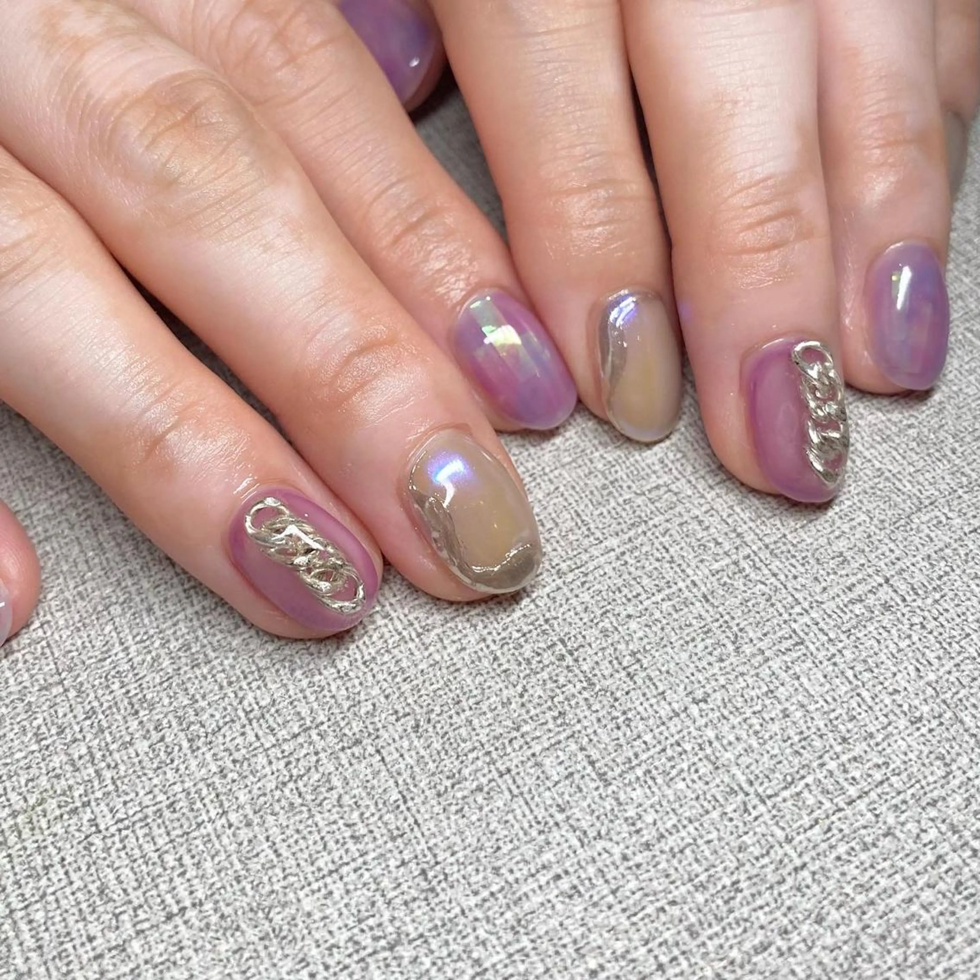 ネイル アートネイル ニュアンスネイル 冬ネイル ハンドネイル 山田 貴子のネイルデザイン