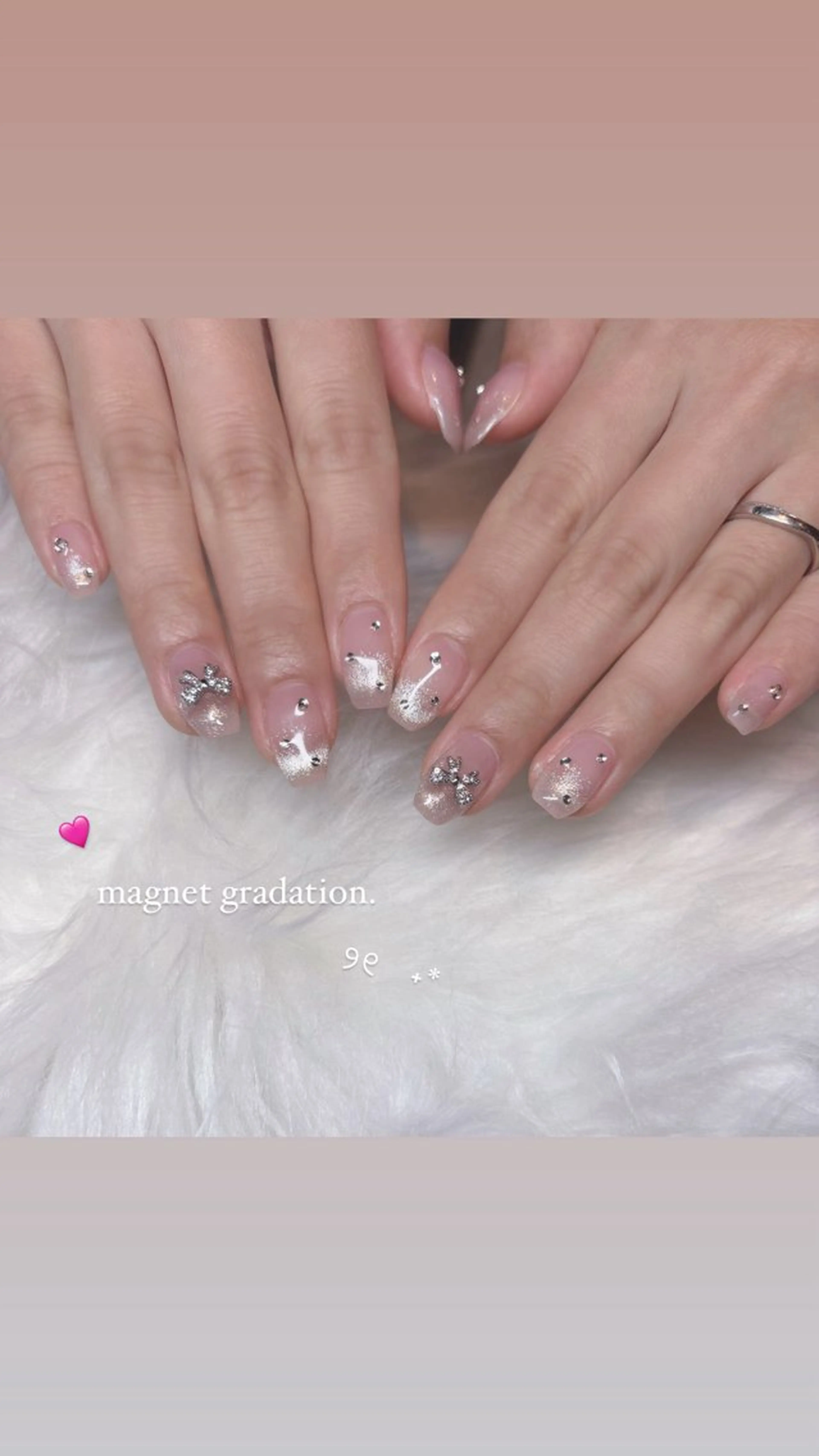 ネイル フレンチネイル マグネットネイル マグネットフレンチ cologne nail所属・HAGIHARA MANAのネイルデザイン