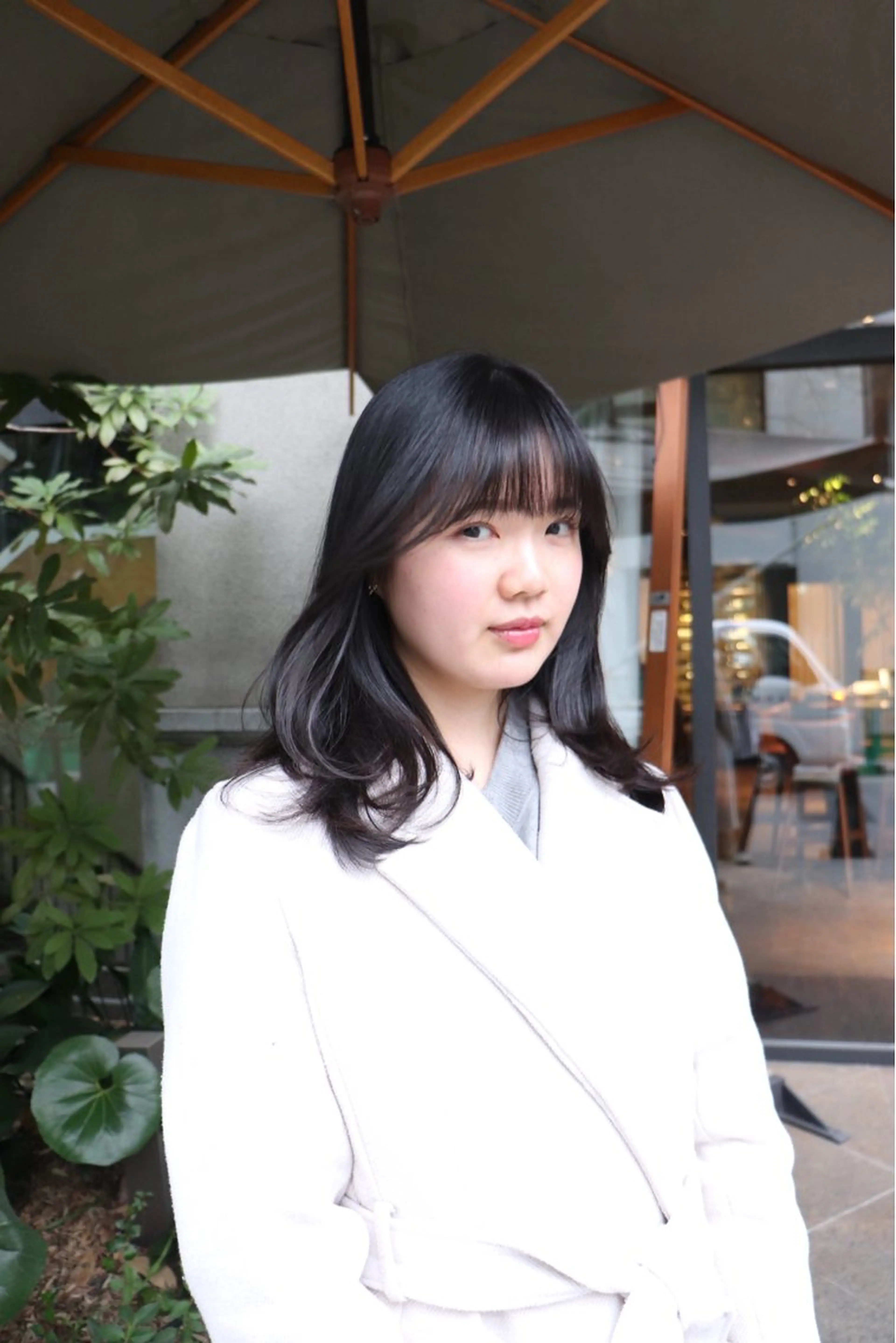 セミロング パーマ 似合わせカット /パーマ岡本淳平のヘアスタイル