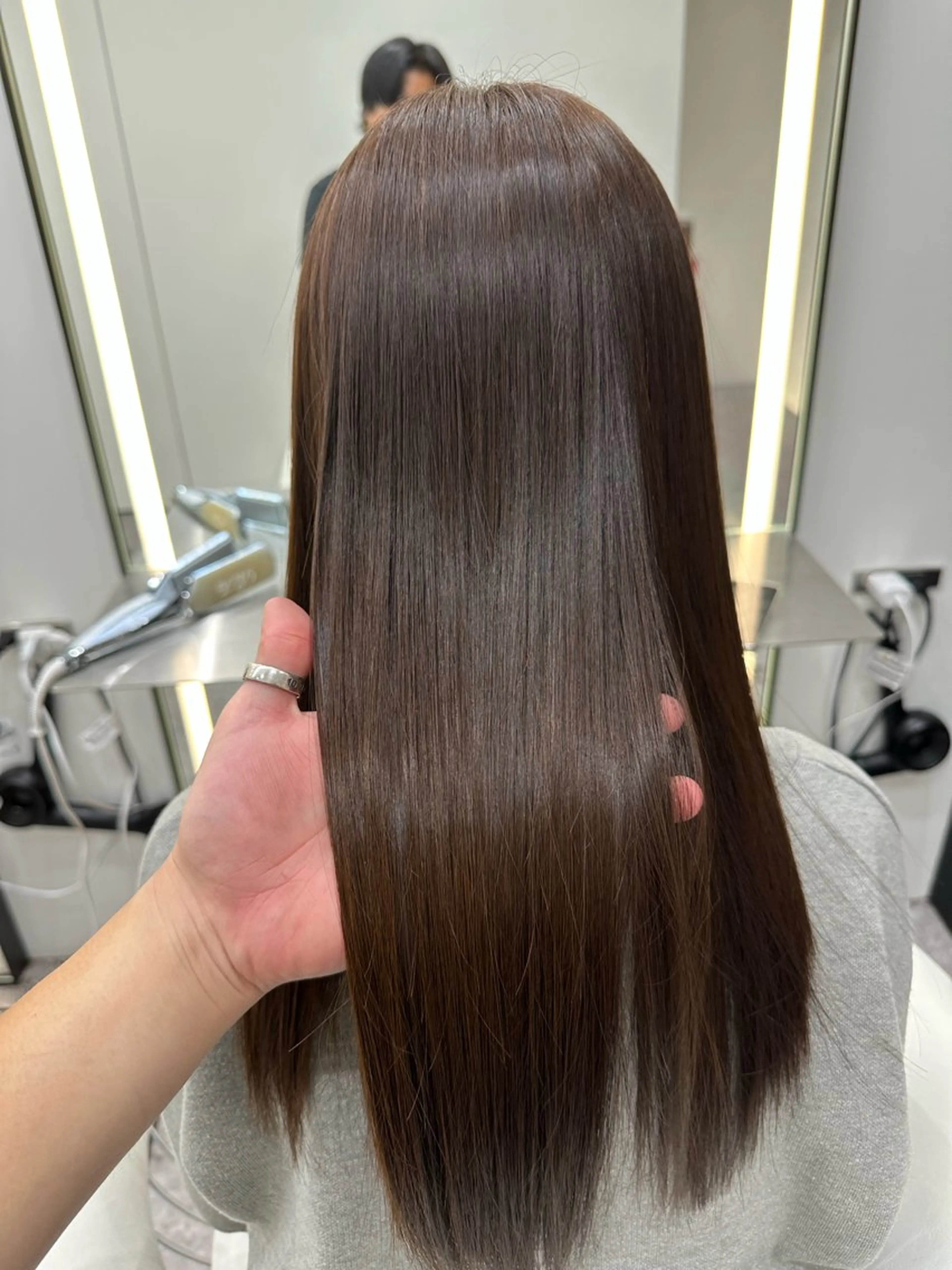 ロング カット 縮毛矯正 トリートメント 新宿/韓国レイヤー/ 髪質改善/佐藤航のヘアスタイル