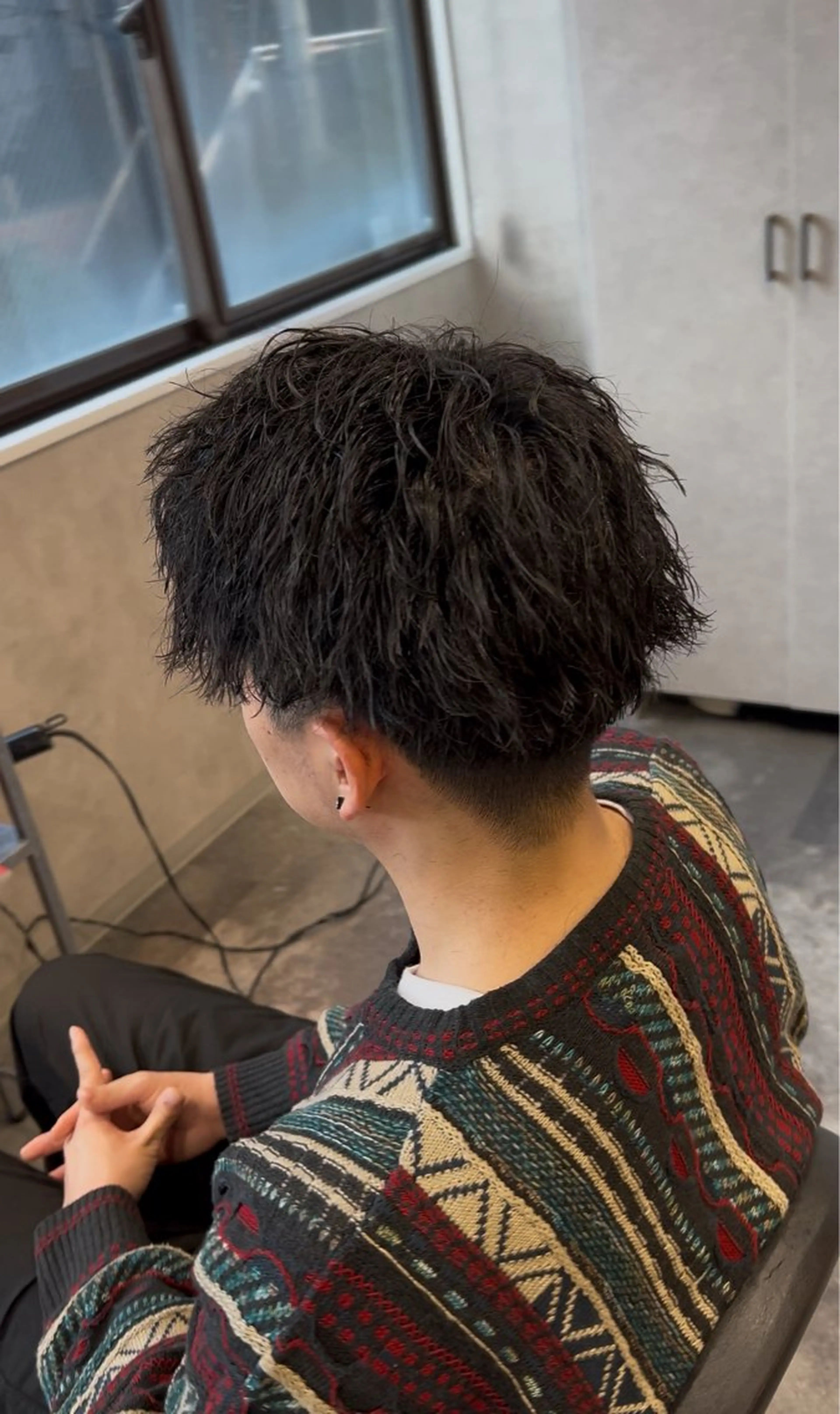 ショート パーマ ヘアアレンジ メンズ アップバング カット パーマ メンズ特化/カラー/ パーマ/ケイシンのヘアスタイル