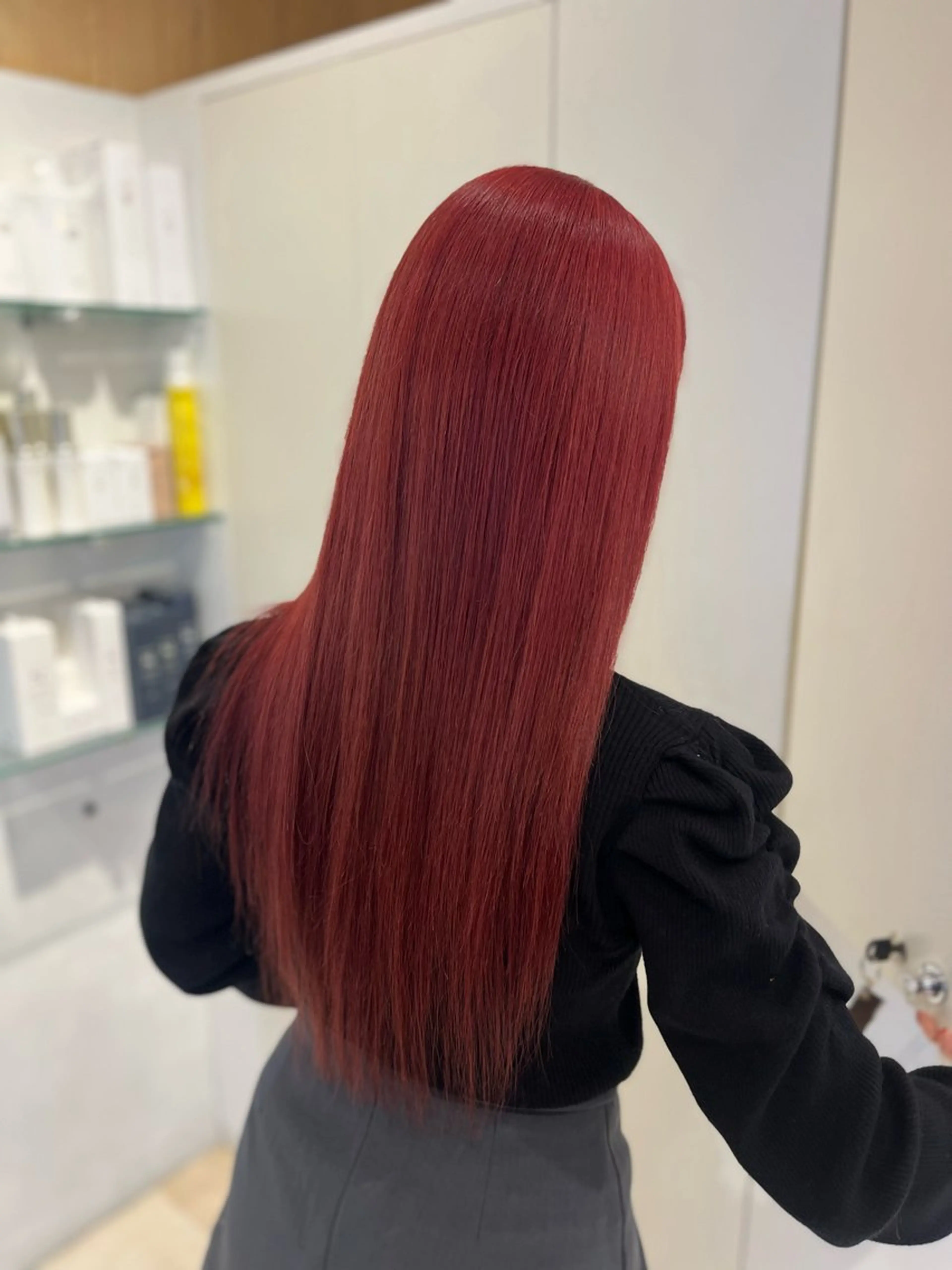 ロング ヘアカラー あらい しほのヘアスタイル