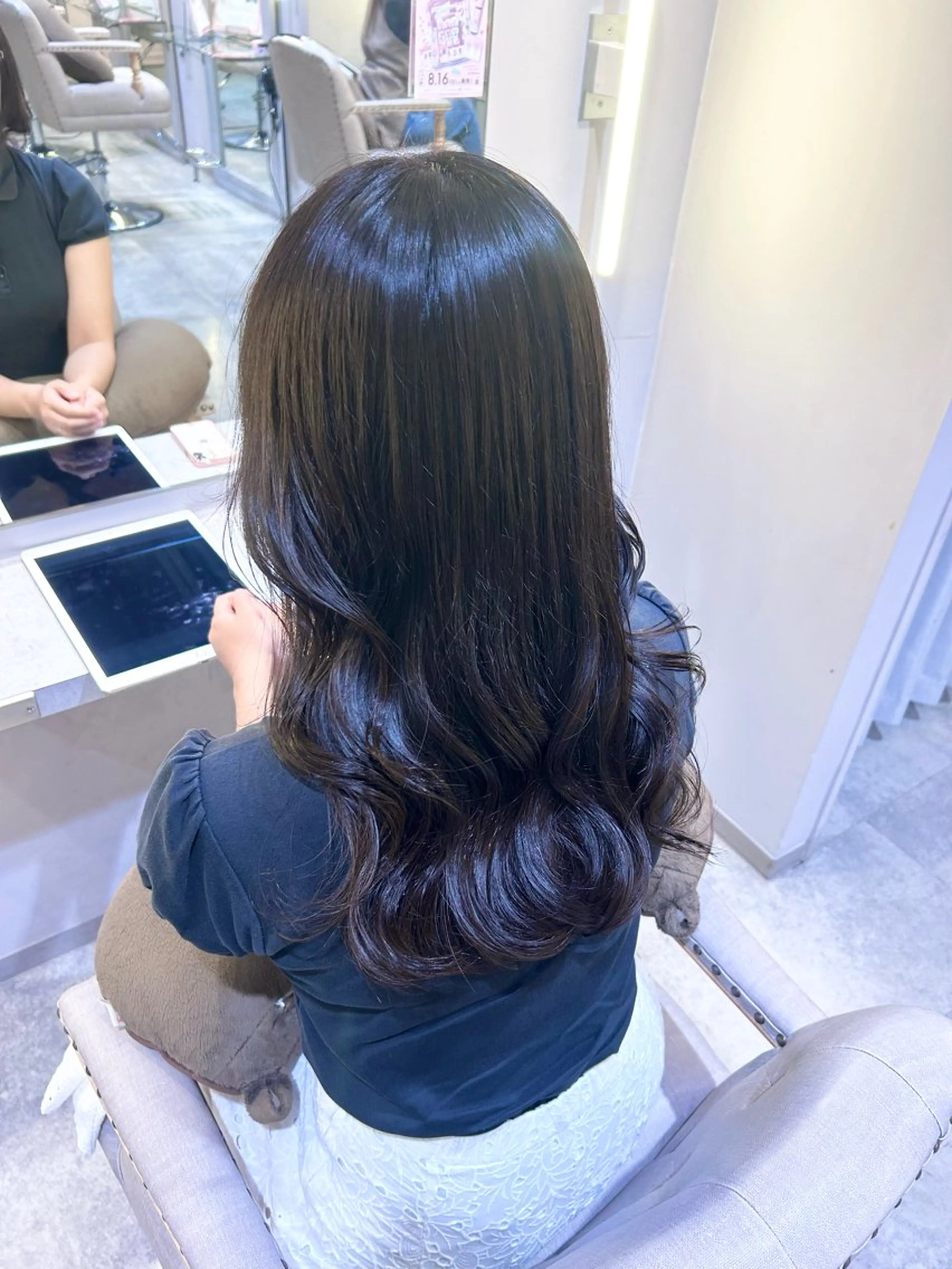 ロング カラー アッシュ 🐰🎀透明感カラー yuzuka🎀🐰のヘアスタイル
