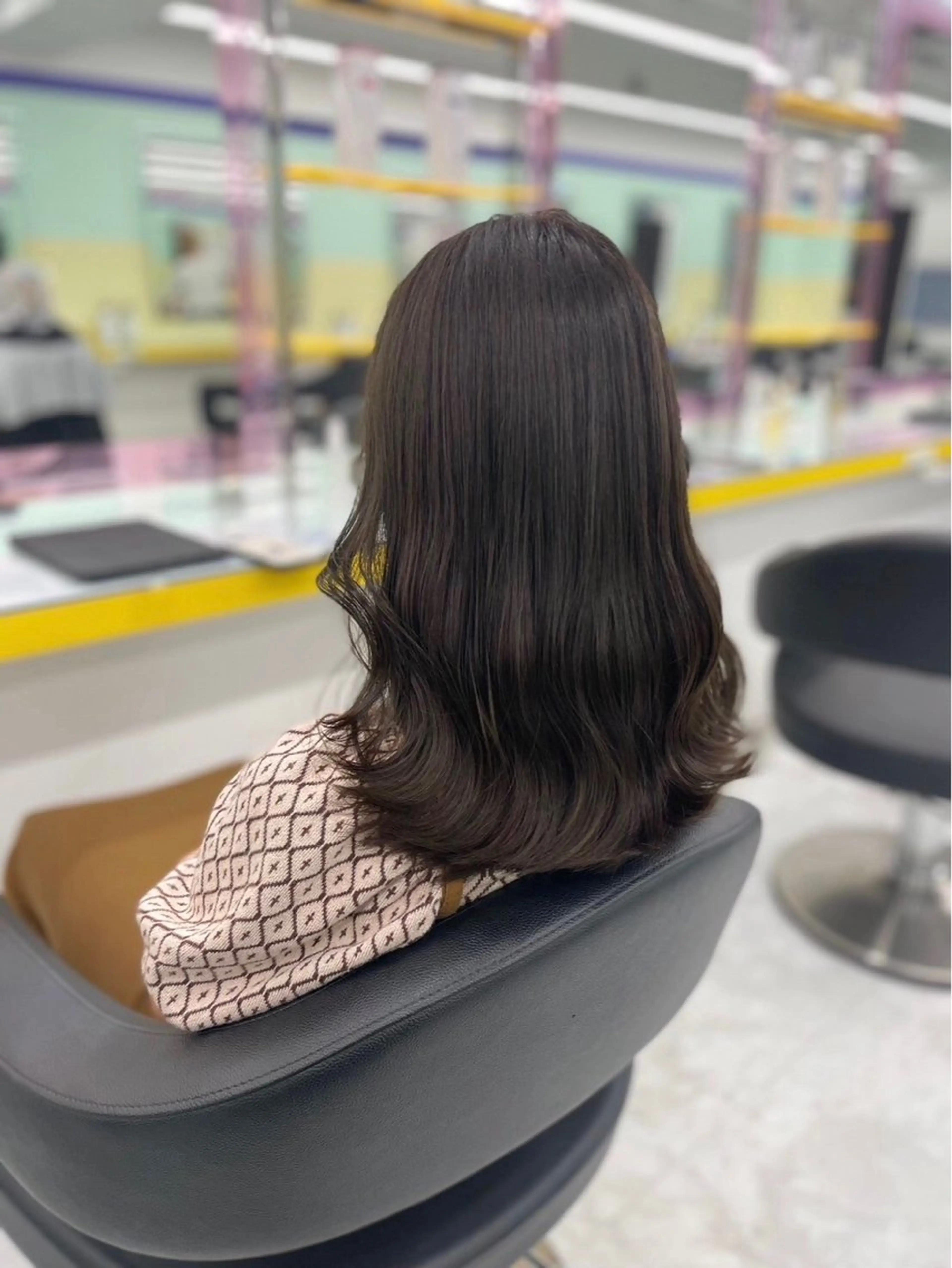 セミロング カラー ヘアアレンジ Ryo横浜韓国ヘア/ ハイトーン/ウルフのヘアスタイル