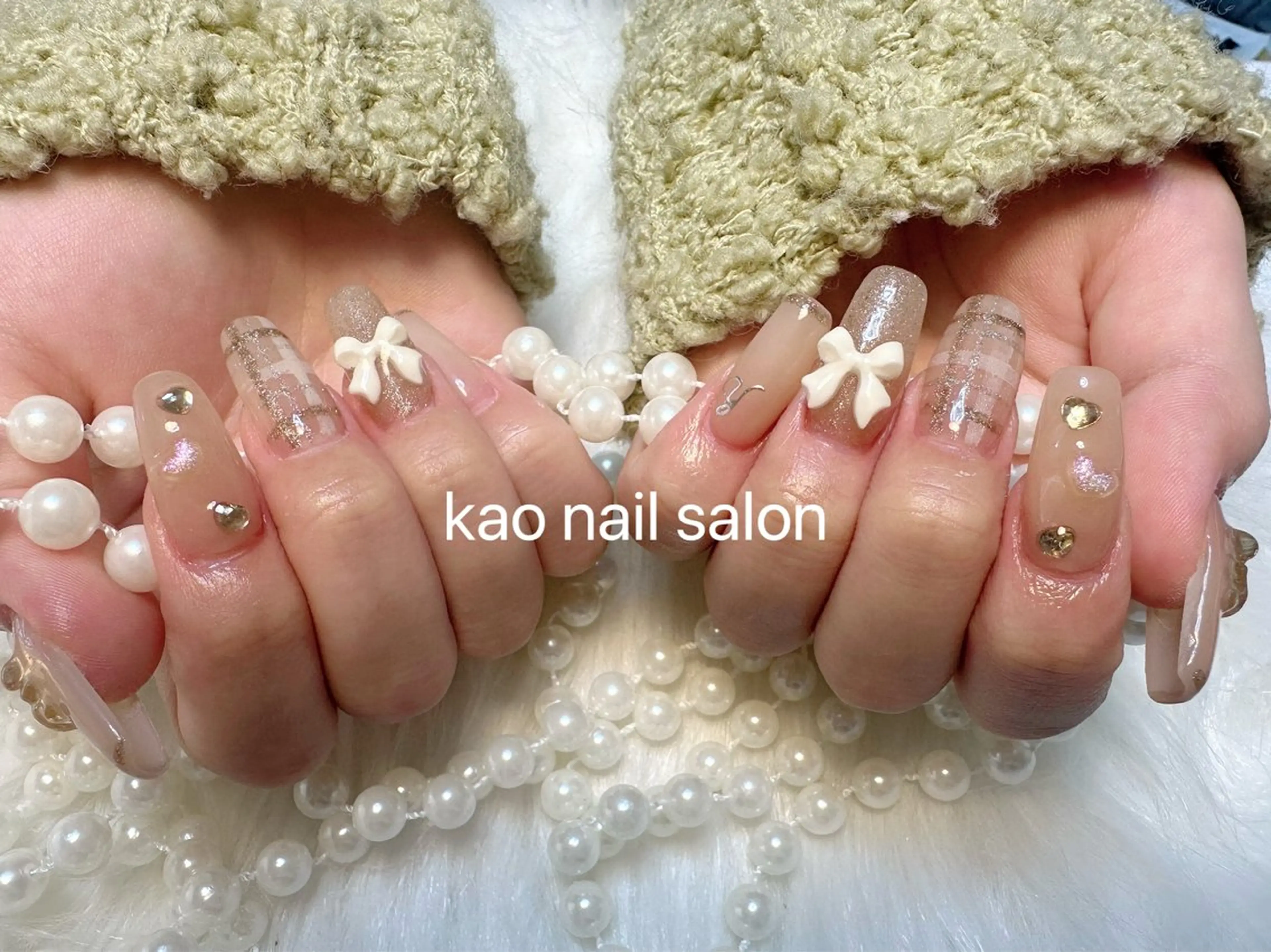 ネイル ハンドネイル kao nail マグネット/長さだしのネイルデザイン