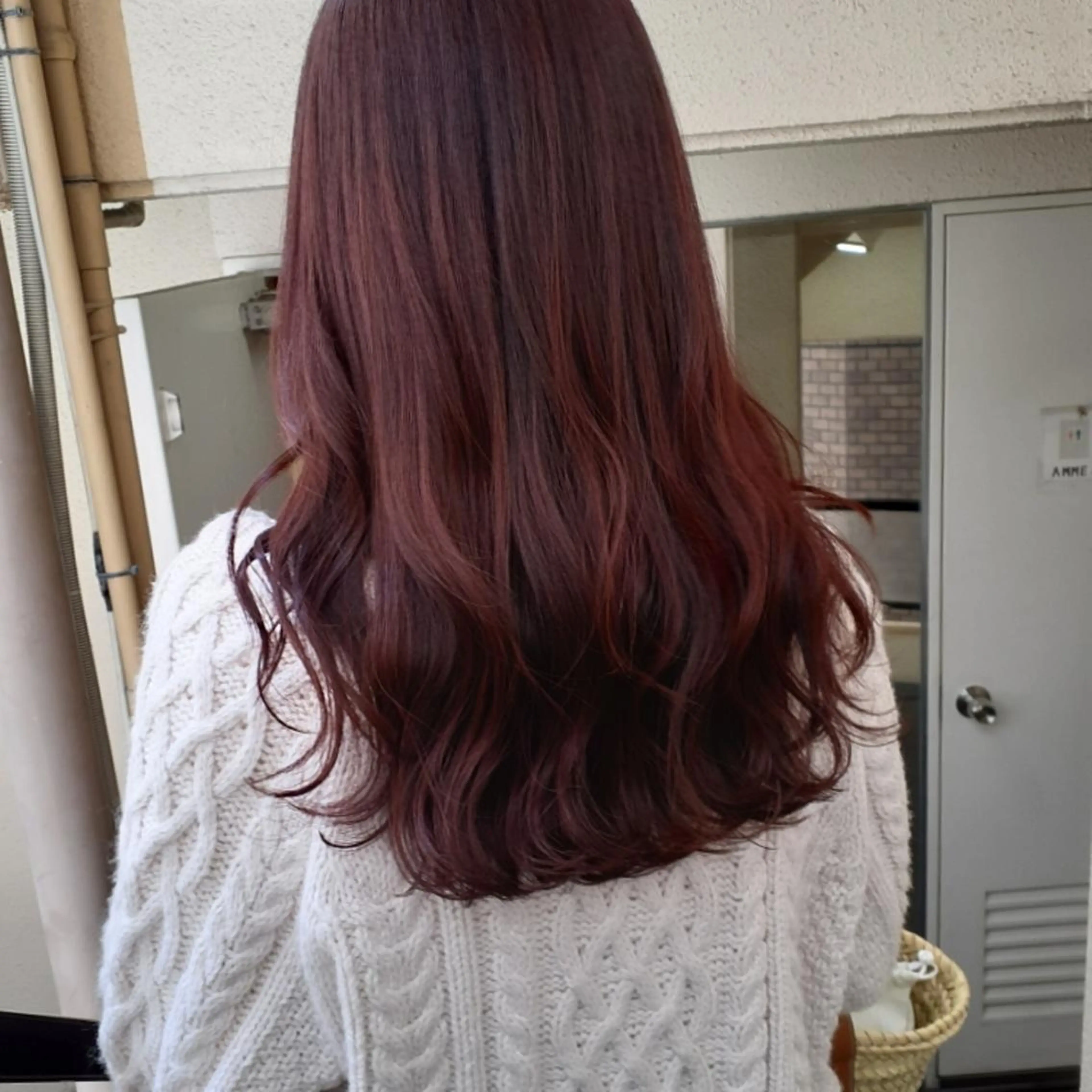 ロング カラー レッドカラー カット ヘアカラー トリートメント 🔳髪質改善🔳 岡本陽のヘアスタイル