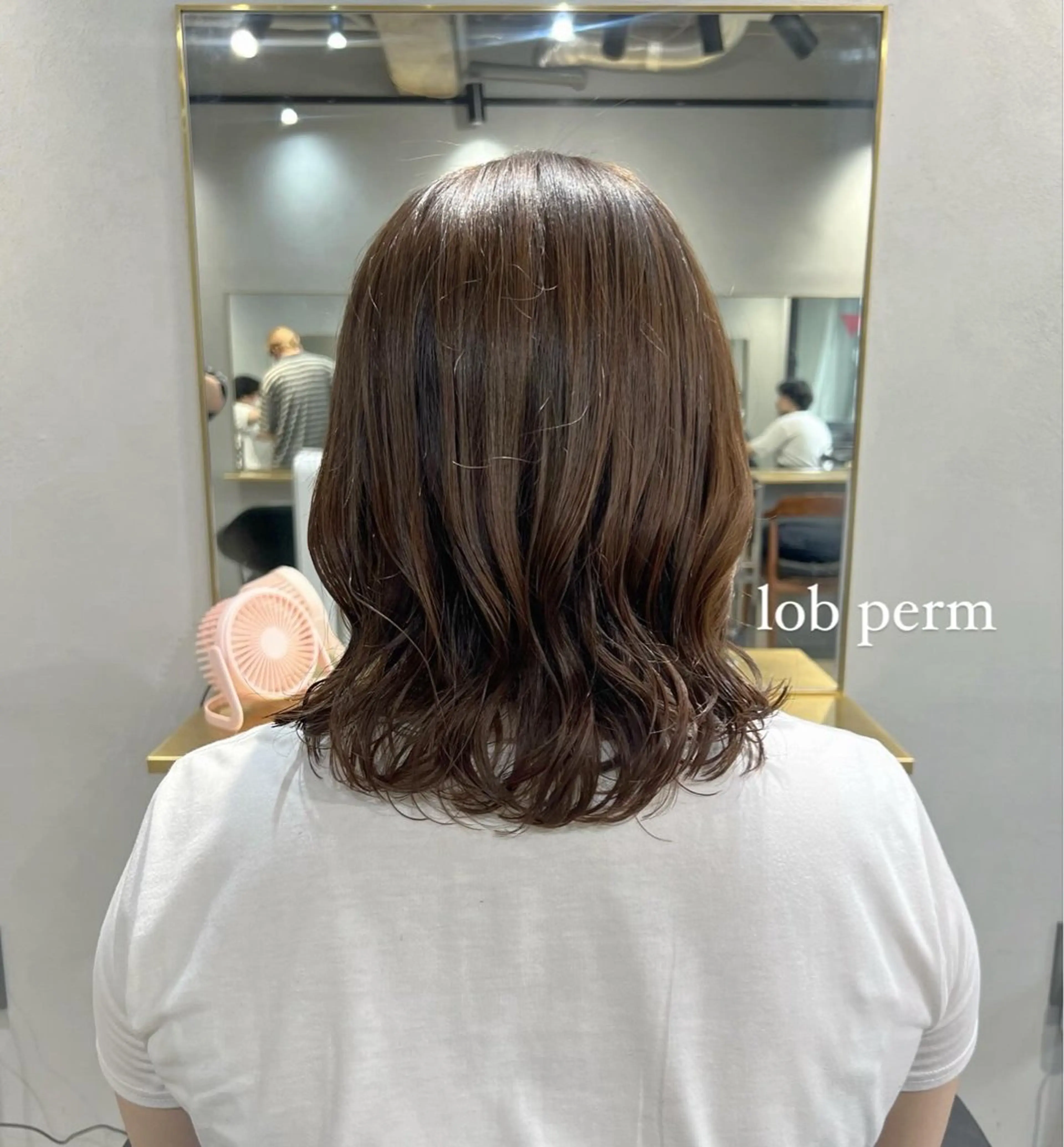 ミディアム カラー パーマ カット ヘアカラー パーマ akane/ボブ /オリーブ/ブラウンのヘアスタイル