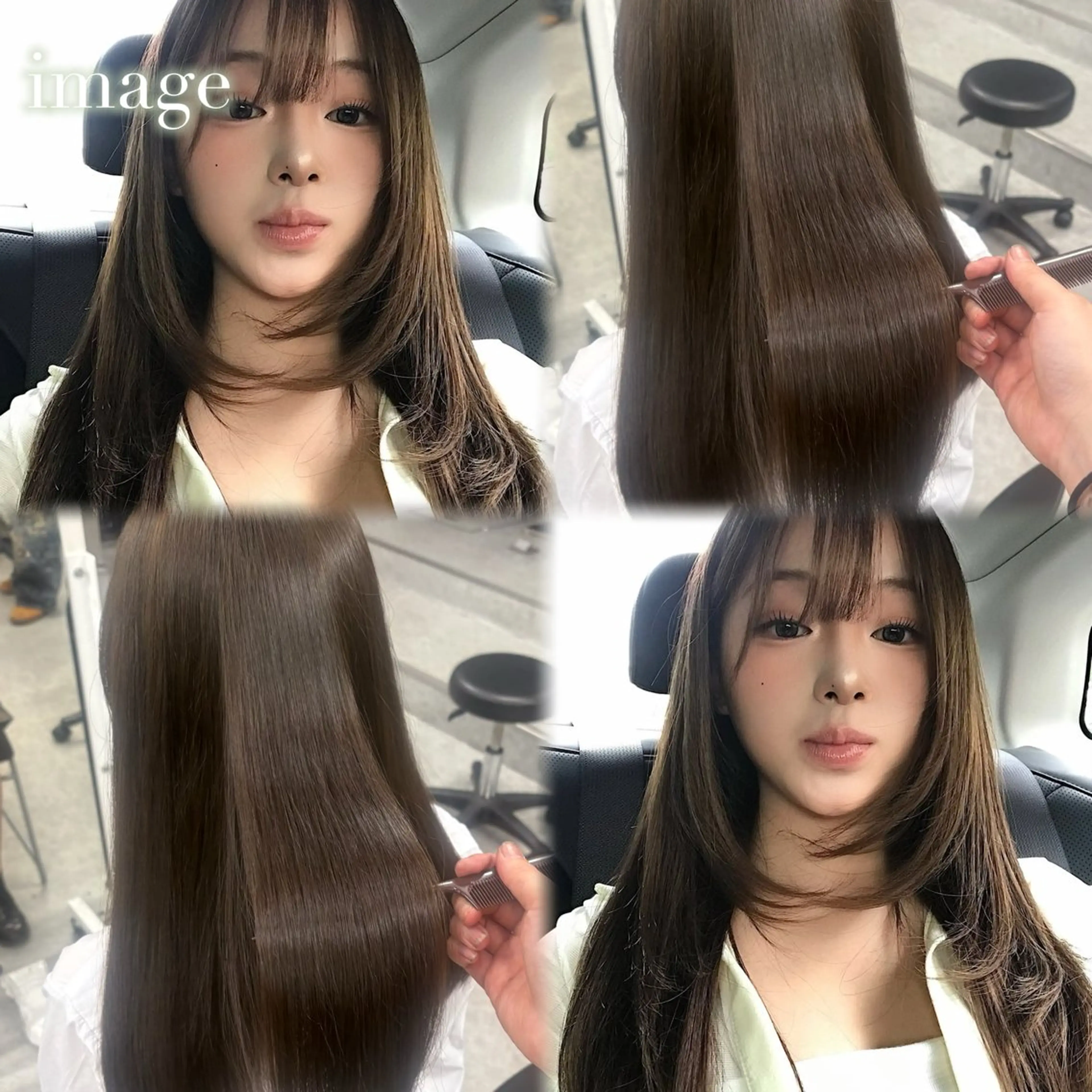 ロング カラー カット ヘアカラー トリートメント 💍韓国風カラー💍 横浜💍MIU💍のヘアスタイル