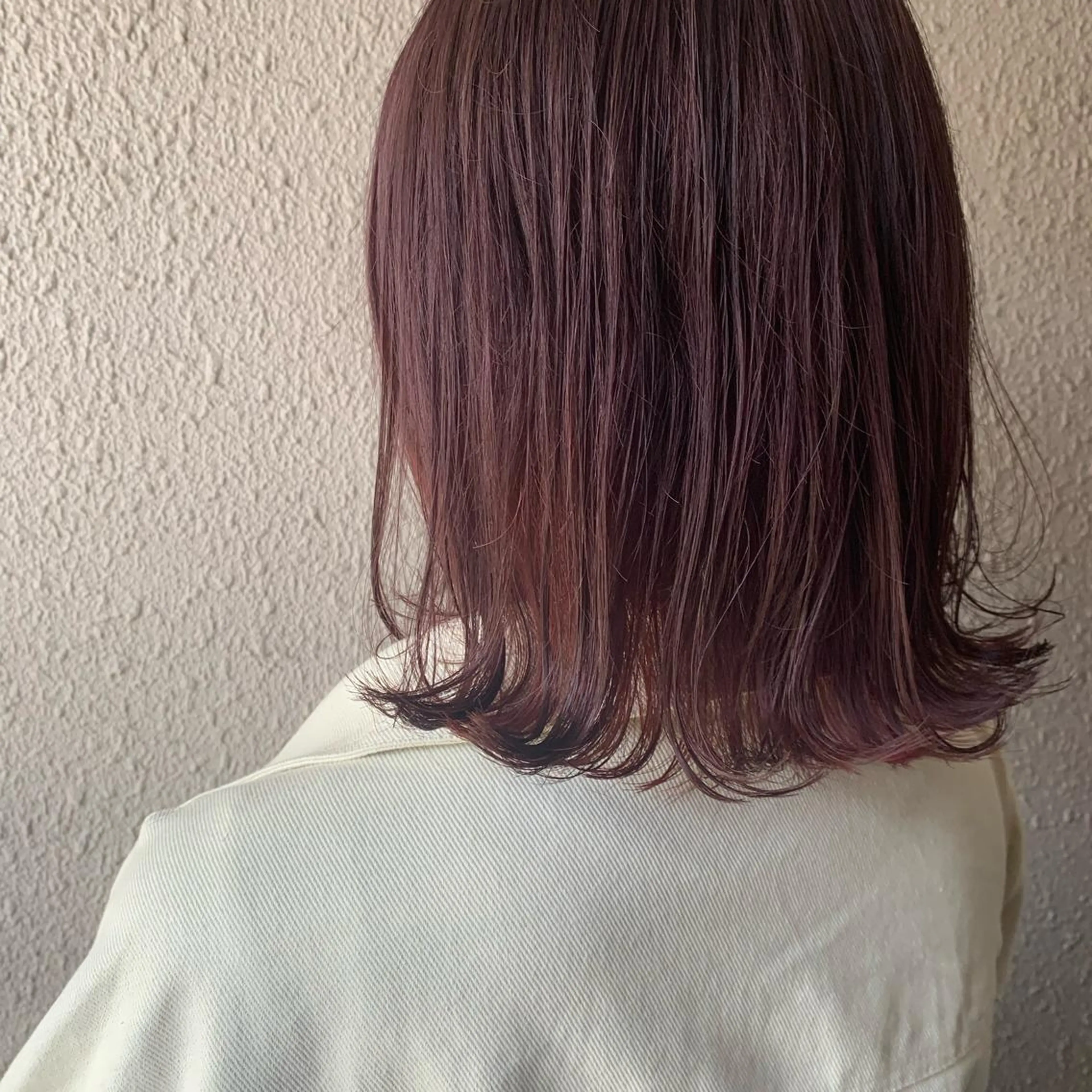 ミディアム カラー ピンクカラー バイオレットカラー カット ヘアカラー トリートメント chouette/ 根本優希のヘアスタイル
