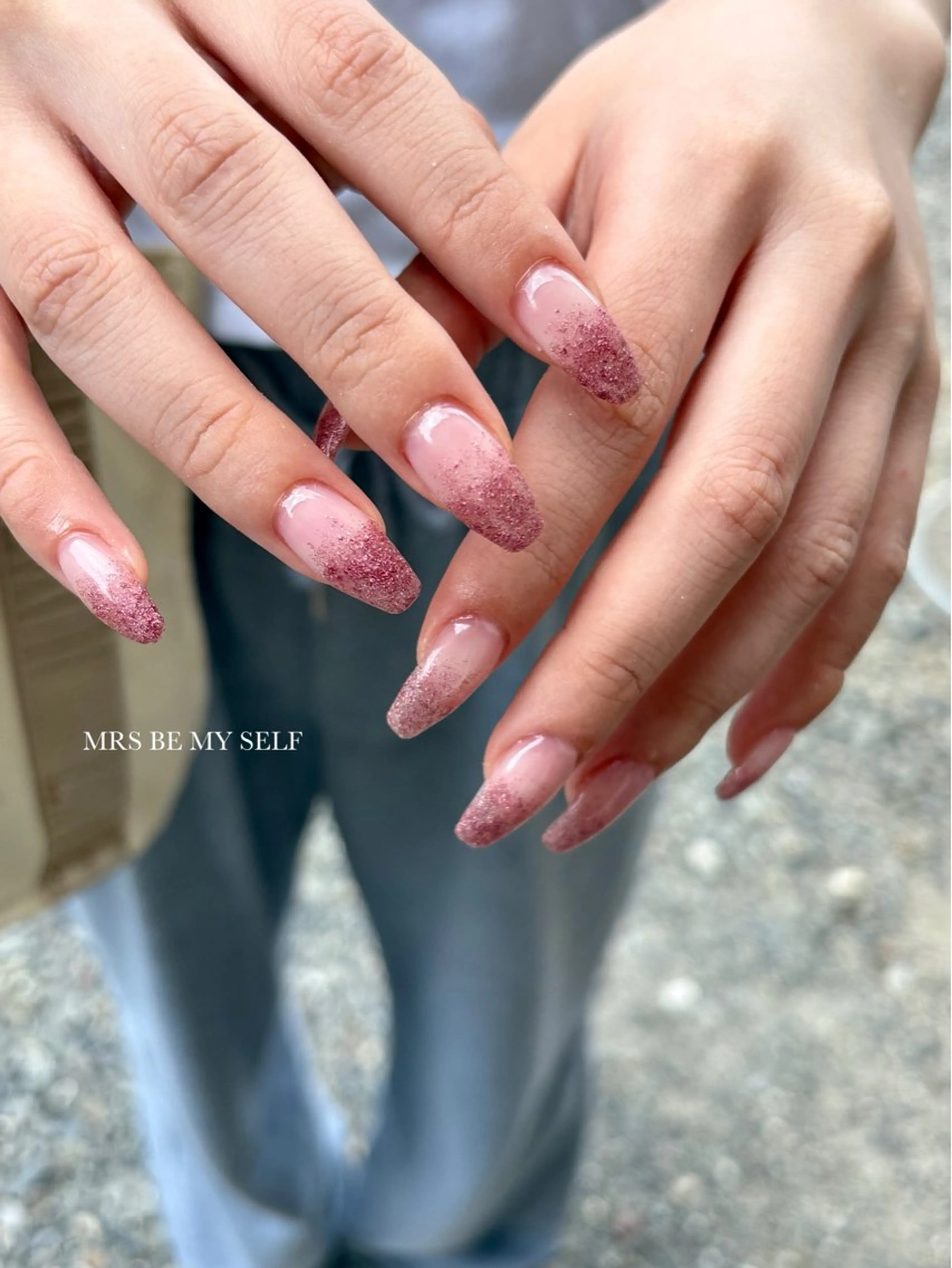 ネイル キラキラネイル ラメ(グリッター) ラメグラデーション ピンク ハンドネイル MRS/ miyu🎀のネイルデザイン