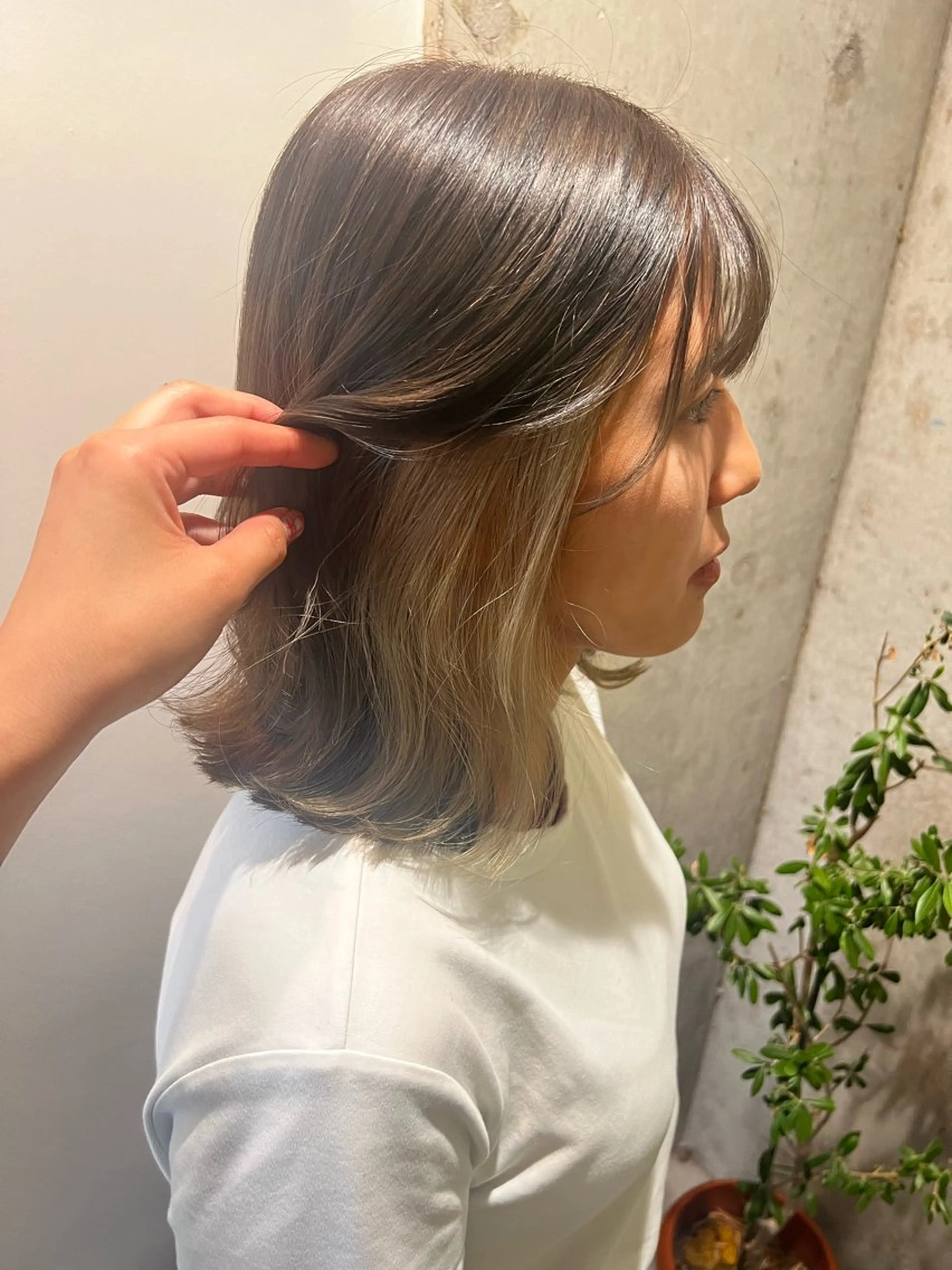 ミディアム カラー ヘアカラー 📀暖色ボブ/ ハイトーン🍅まあやのヘアスタイル