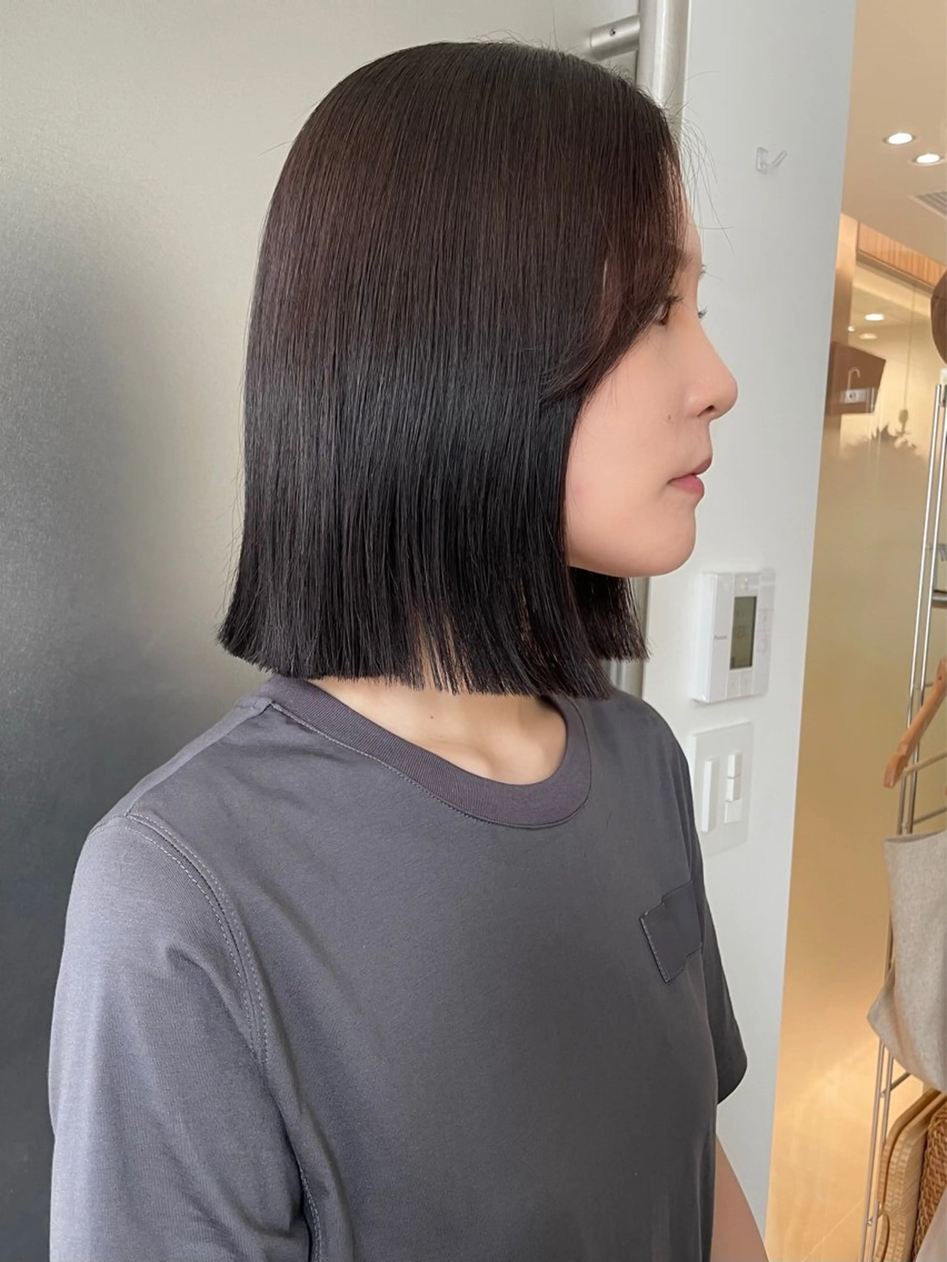 ミディアム ボブ SAUT銀座所属・石川玲菜/ 髪質改善ボブ/メンズのヘアスタイル