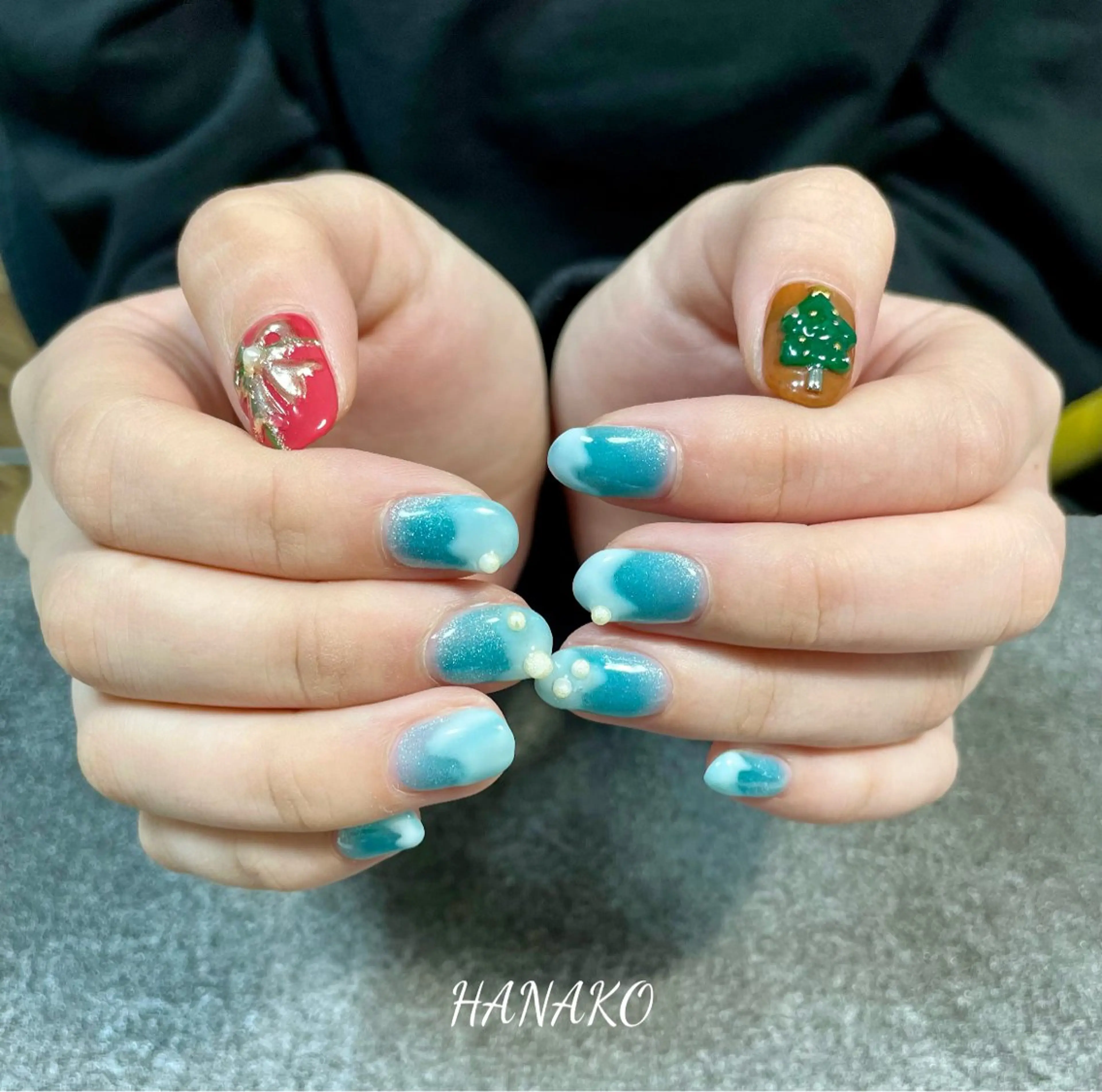 ネイル 冬ネイル クリスマス Nail salon Hanakoのネイルデザイン