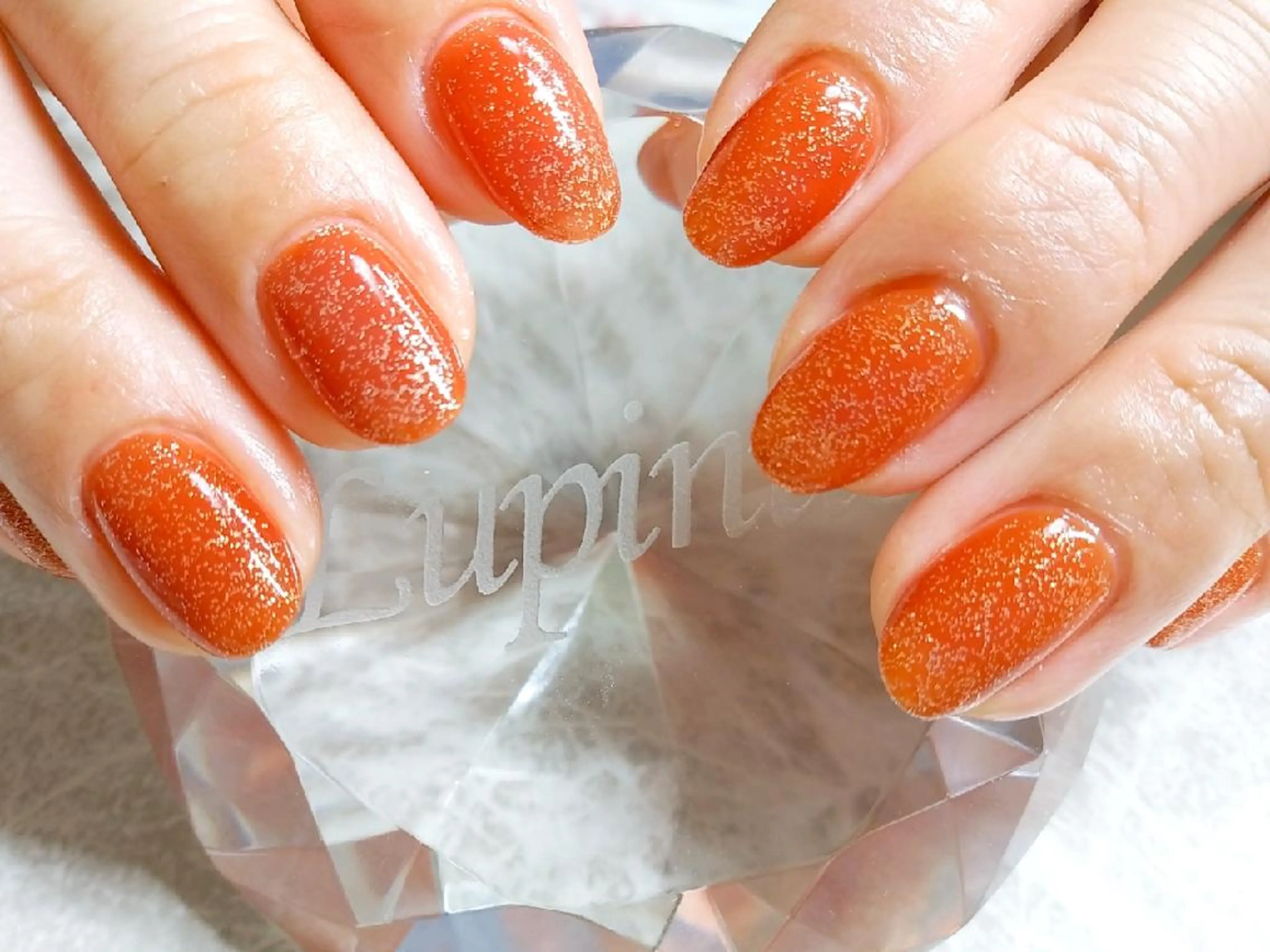 ネイル ラメ(グリッター) ワンカラーネイル ハンドネイル フットネイル Lupinus所属・Lupinus ルピナスのネイルデザイン