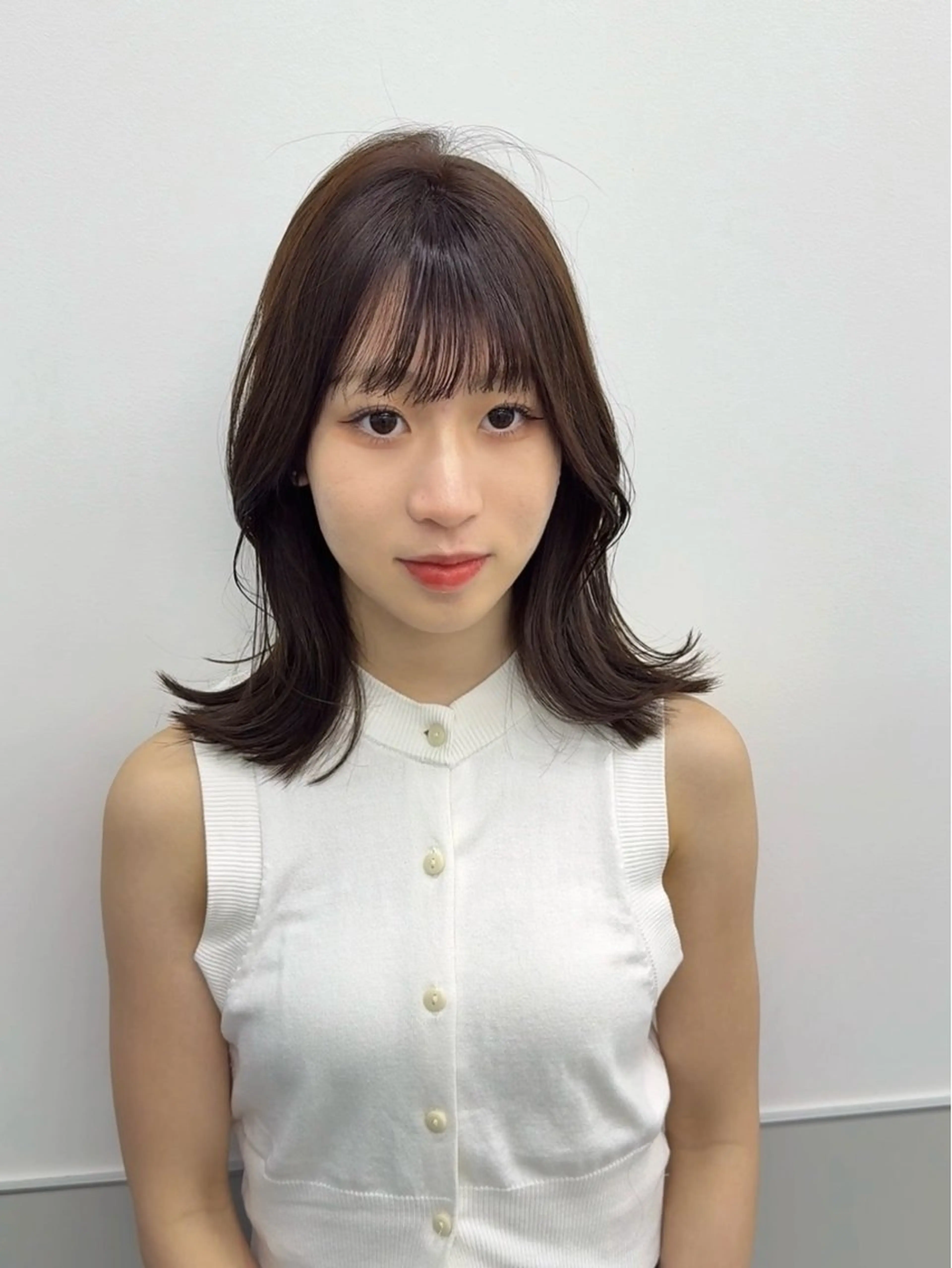 セミロング カラー 韓国風ヘア レイヤーカット トリートメント ワンホンヘア カット ヘアカラー トリートメント GO TODAY シェアサロン 町田店所属・韓国ヘア🇰🇷 スズキのヘアスタイル