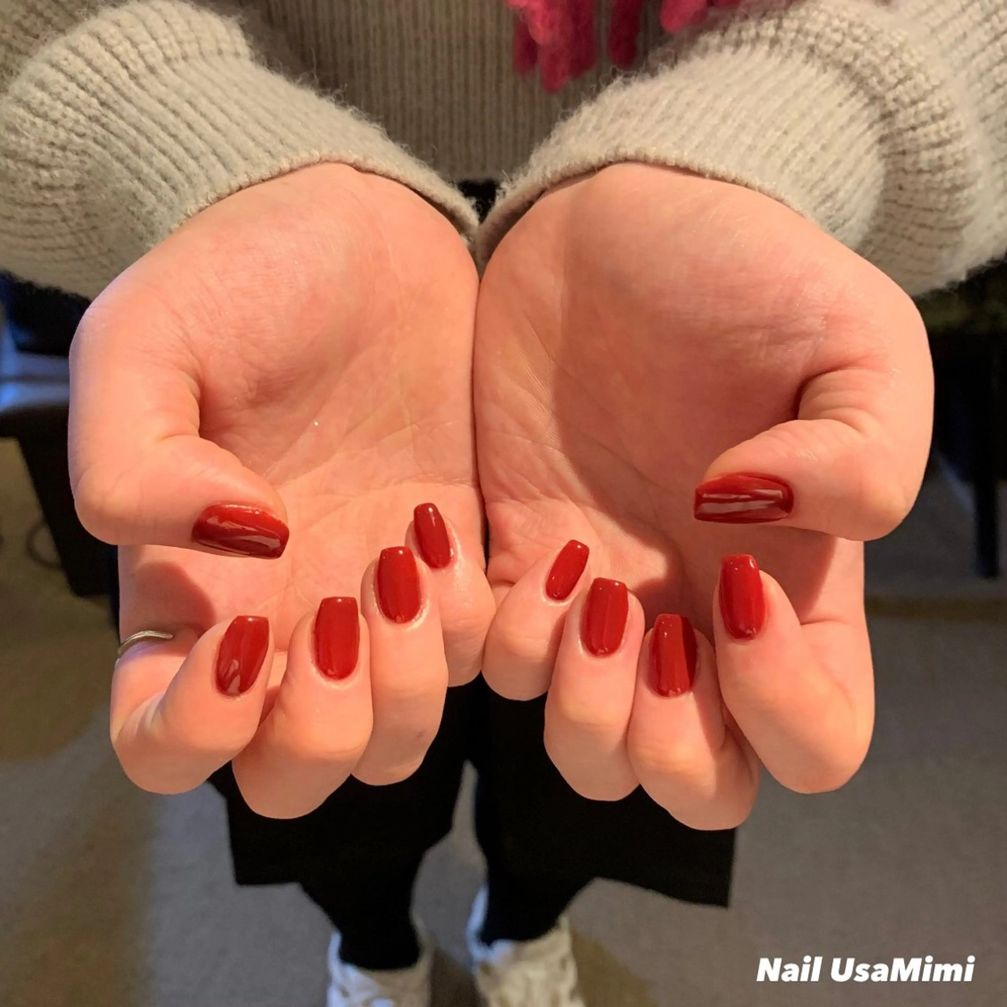 ネイル ジェルネイル マグネットネイル 持ち込み ワンカラーネイル パラジェル 本町ネイルNail UsaMimiのネイルデザイン