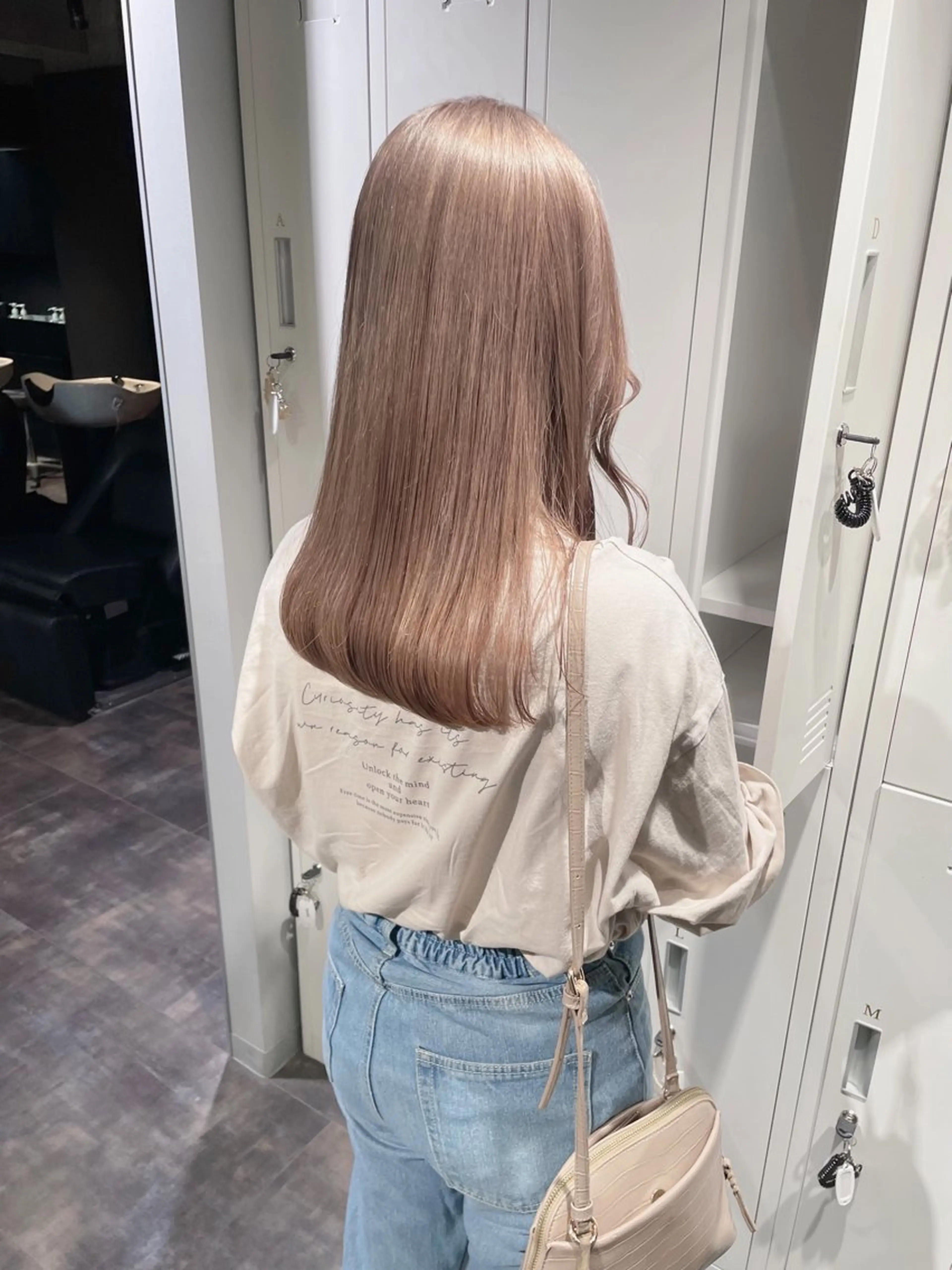 ロング カラー ベージュカラー ブリーチ ケアブリーチ 心斎橋/ブリーチ minamiのヘアスタイル