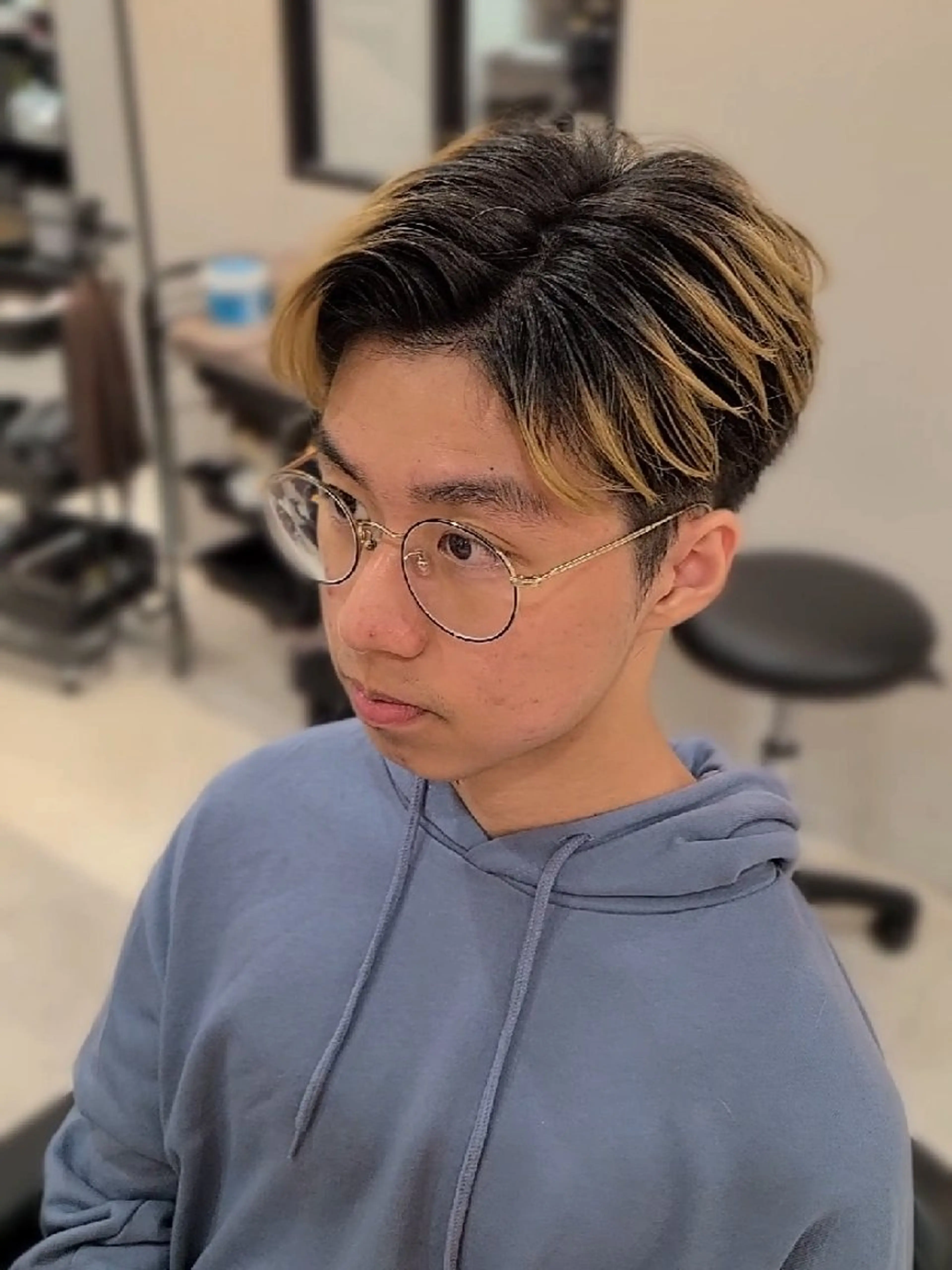 メンズ センターパート カット ヘアセット Lapis 名古屋駅前店所属・LEN名古屋/パーマ メンズ特化美容師のヘアスタイル
