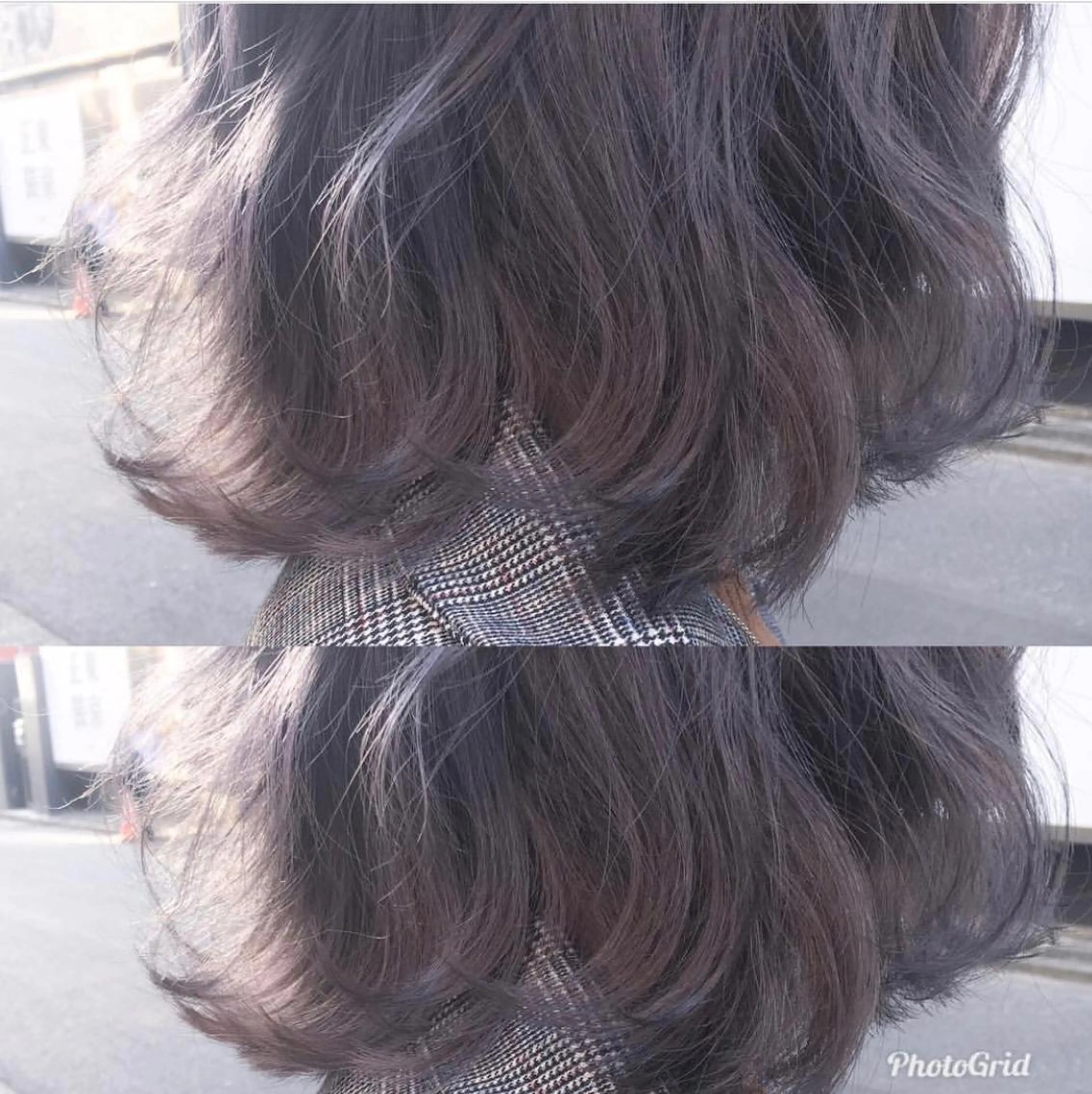 ミディアム カラー ラベンダーカラー ラベンダーグレー 北條 優輝のヘアスタイル