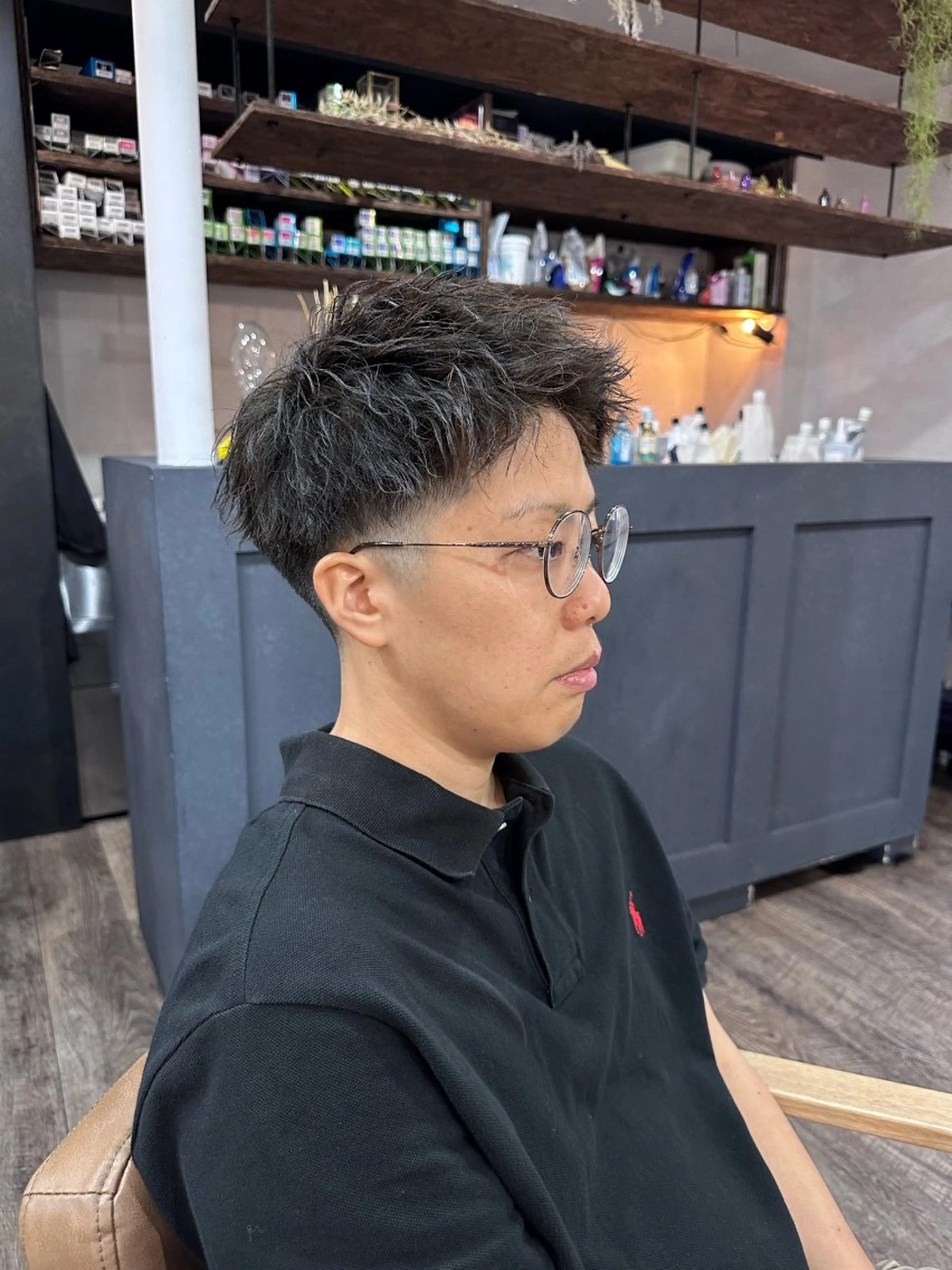 ショート パーマ カット パーマ ヘッドスパ t.hair垂門真吾 曲がる縮毛矯正/ボブのヘアスタイル