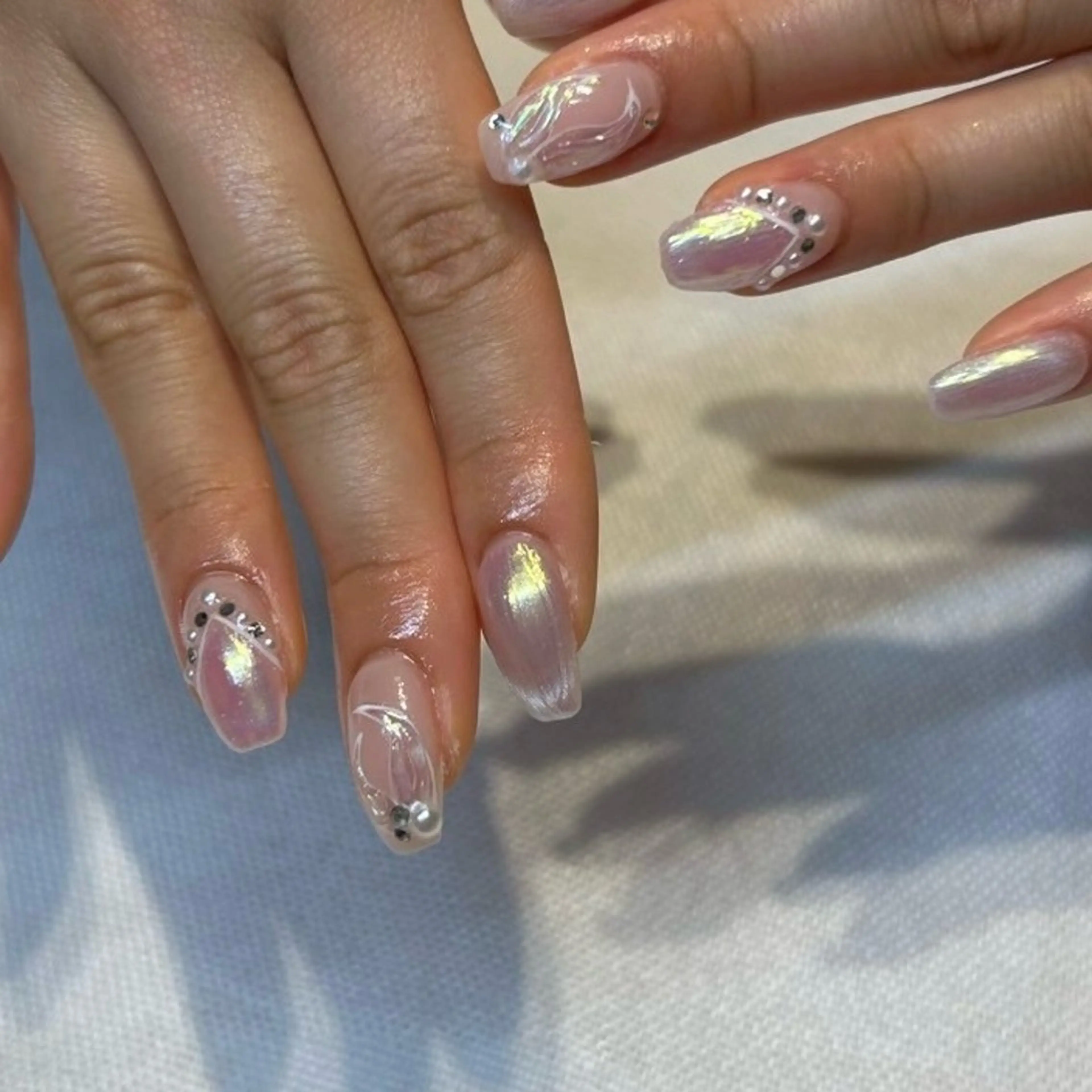 セミロング ハンドネイル Nbibi nail salonのネイルデザイン