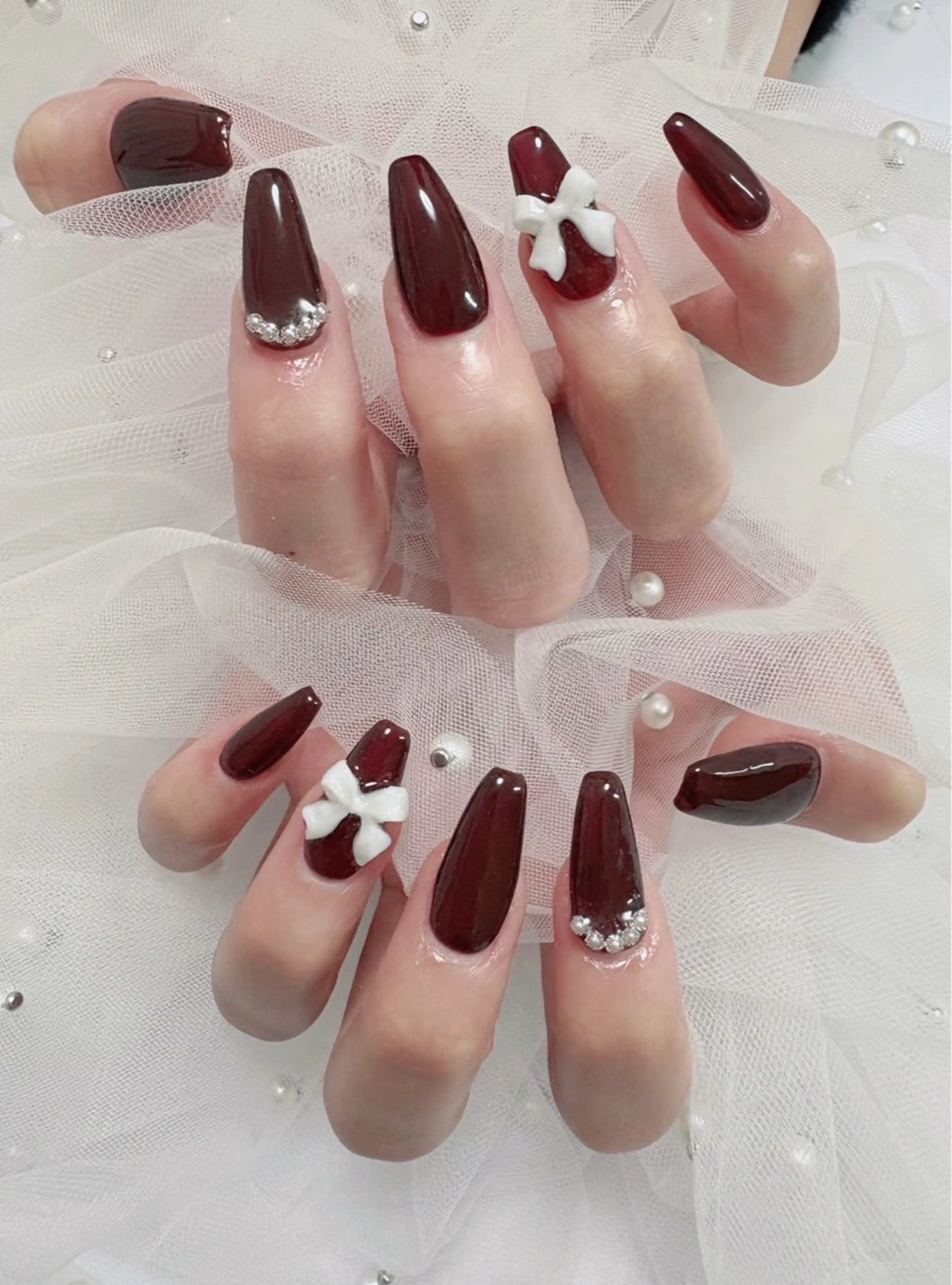 ネイル 長さ出し ワンカラーネイル Li beau nailのネイルデザイン