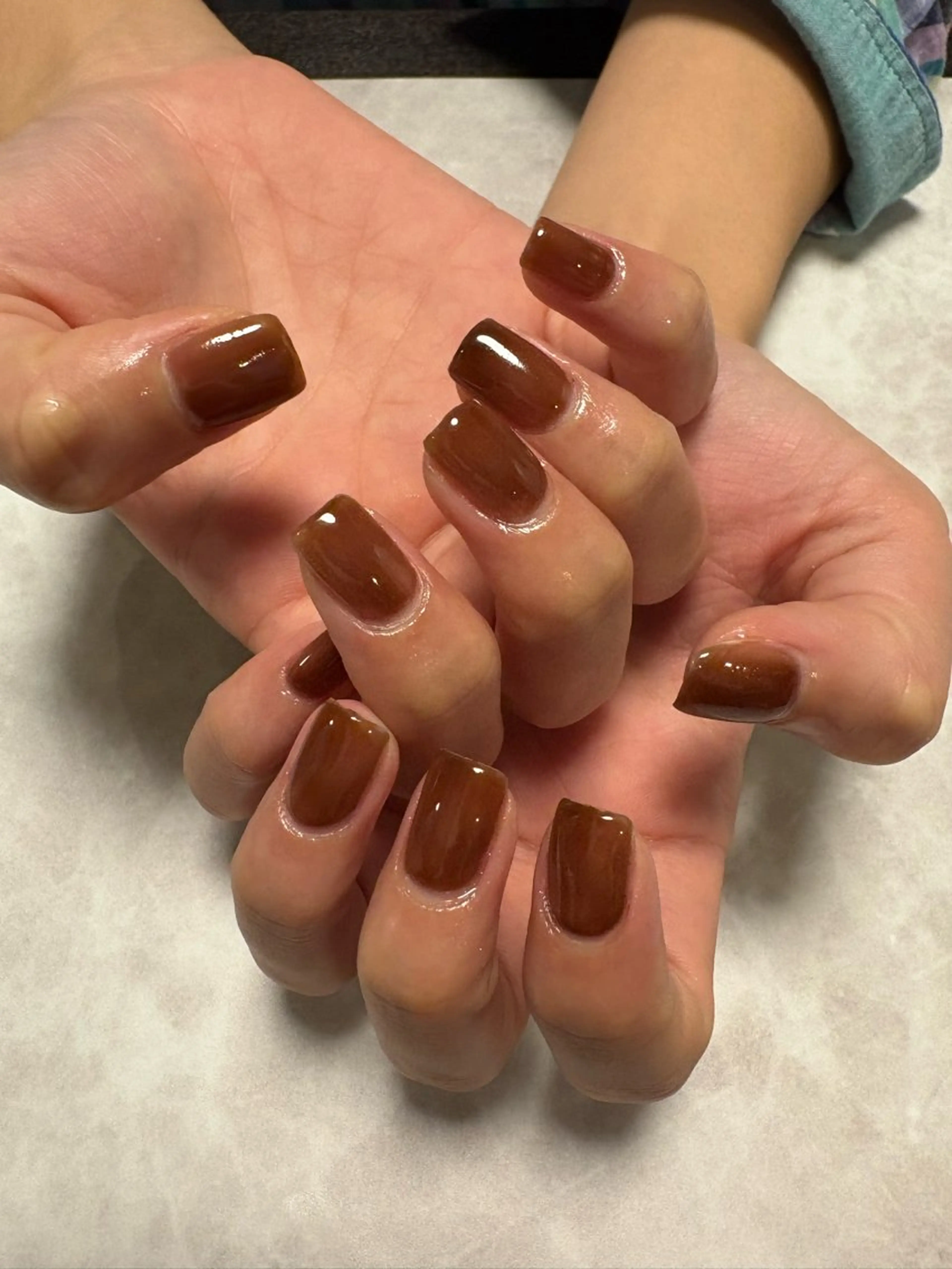 ネイル ブラウン ハンドネイル N.nail所属・natsuki natsuのネイルデザイン