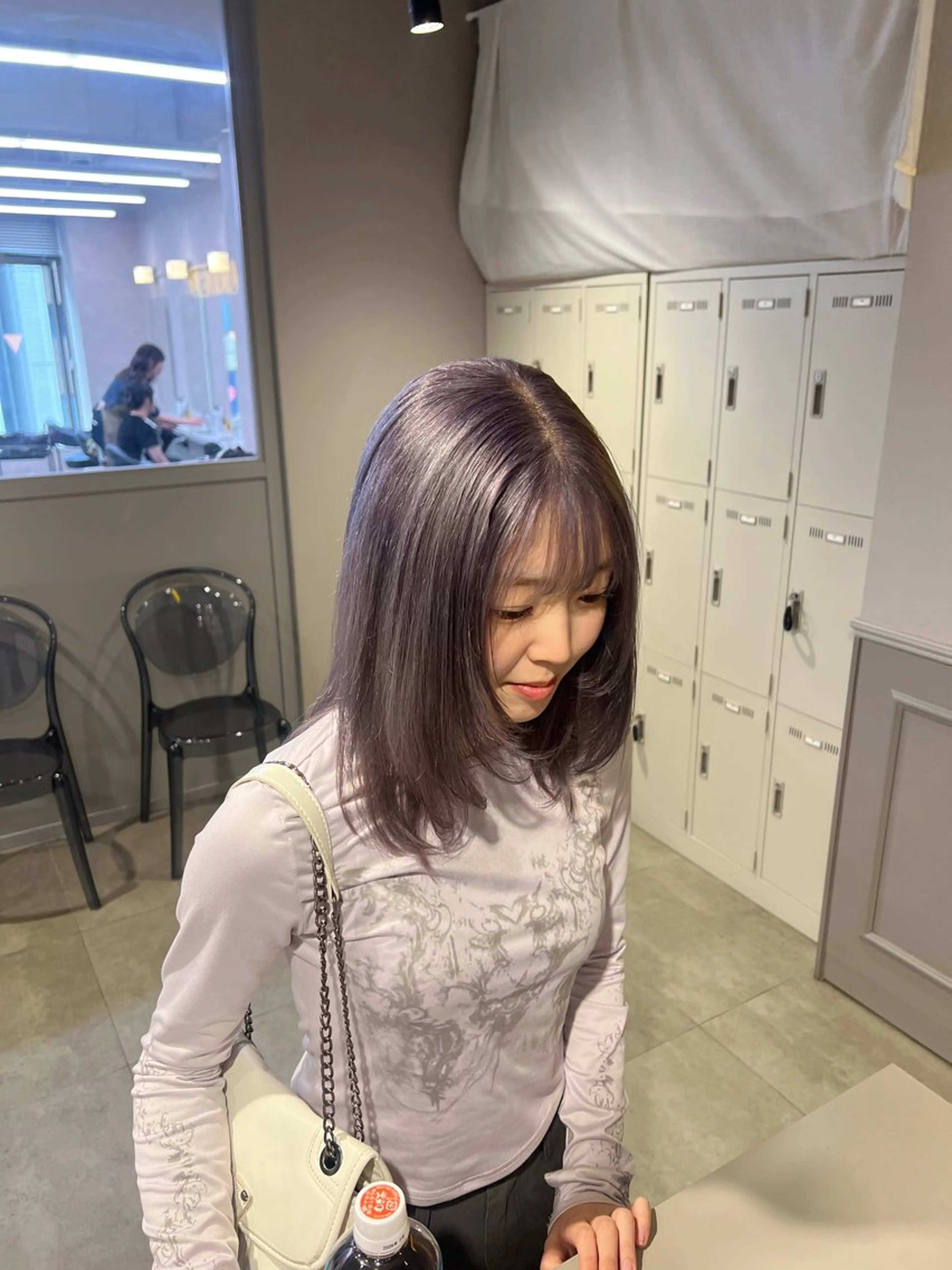 ミディアム カラー ヘアカラー 韓国レイヤーカット /REIのヘアスタイル