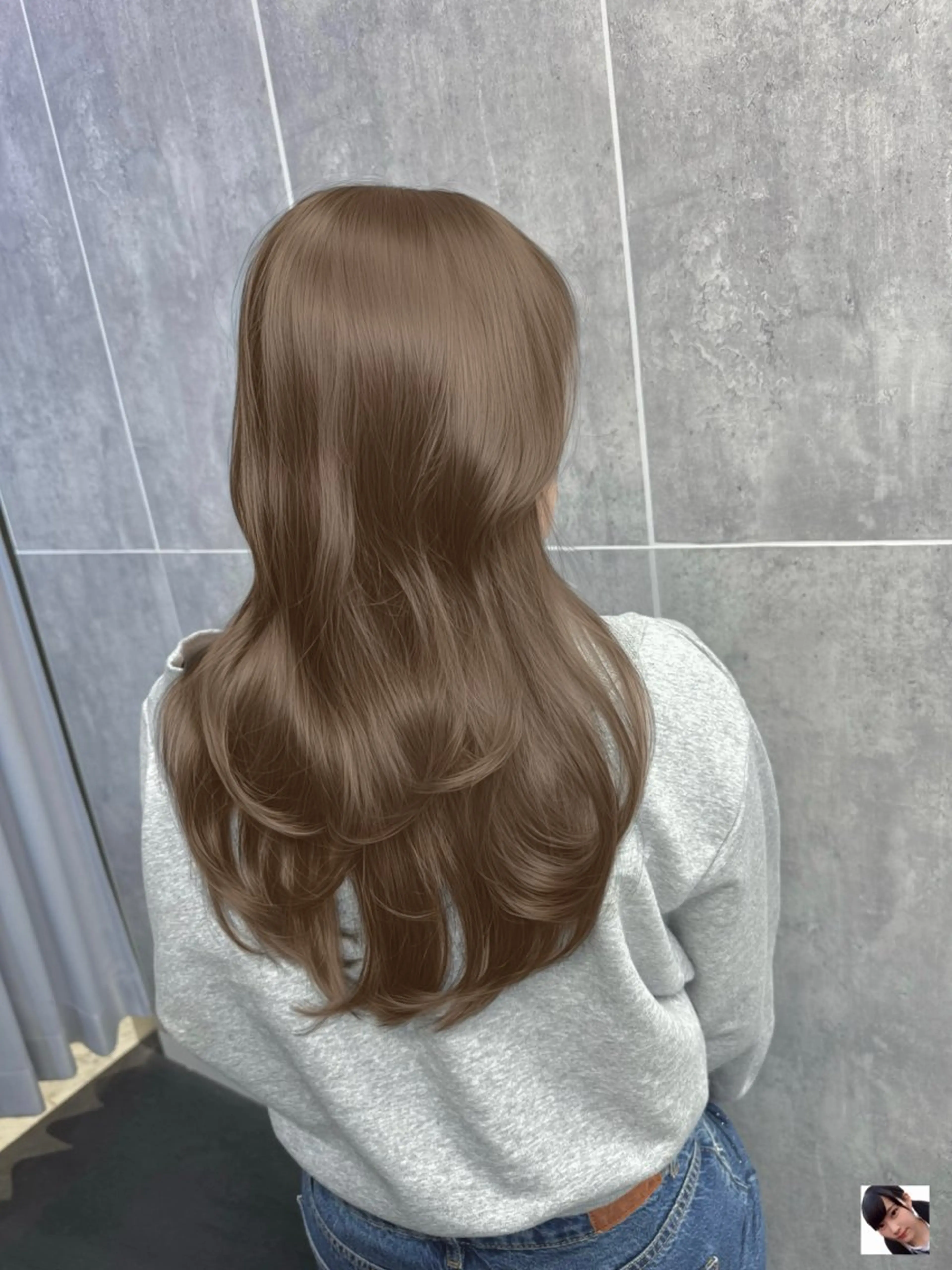 ロング カラー ヘアカラー 顔まわりの神様 藤嶋秀幸のヘアスタイル