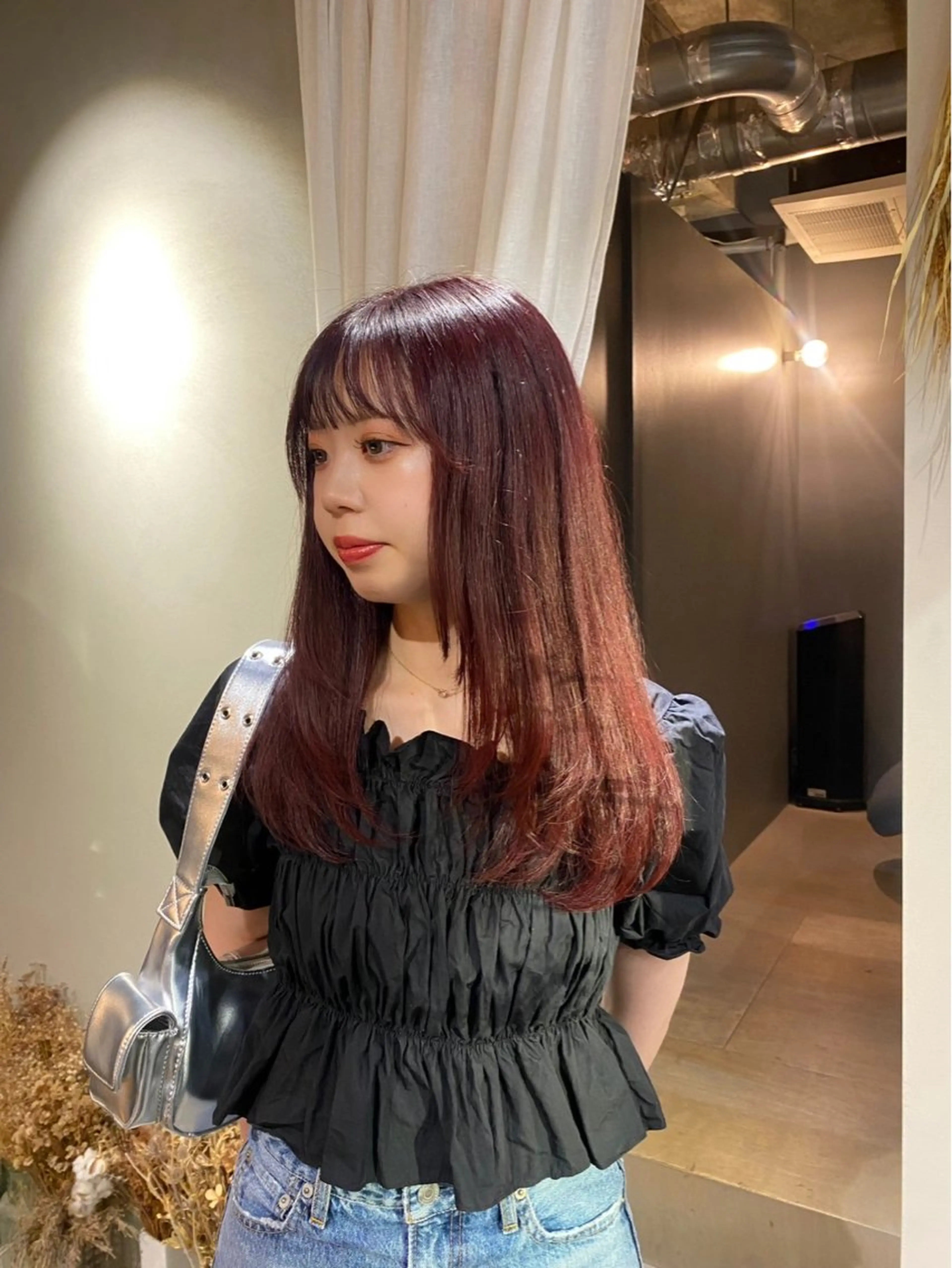 セミロング カラー 🌼花屋併設🌼 木下奈々望のヘアスタイル