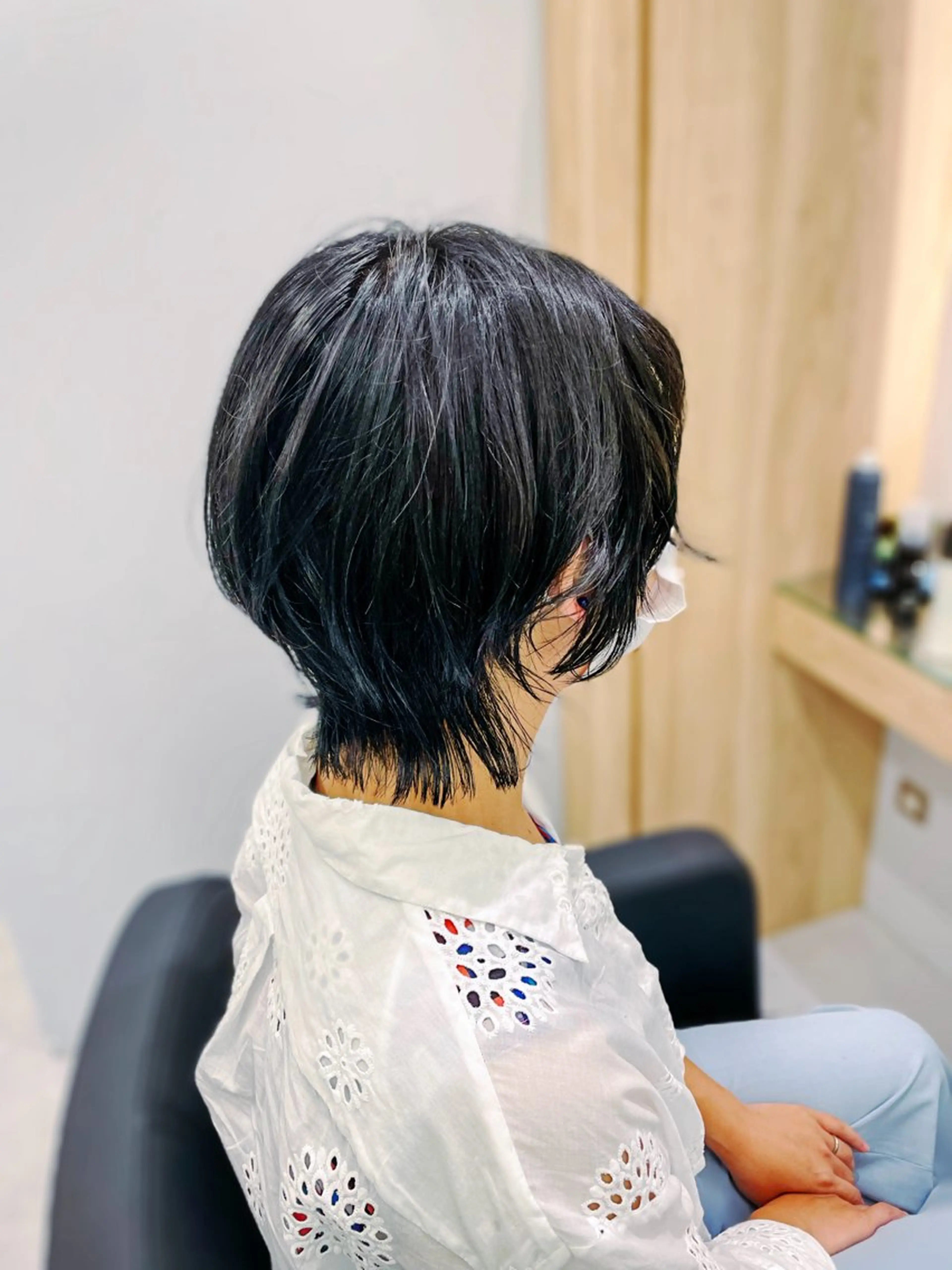 ショート カラー ヘアアレンジ ブルーカラー ブルーグレー 中西 将🌈"たすく"のヘアスタイル