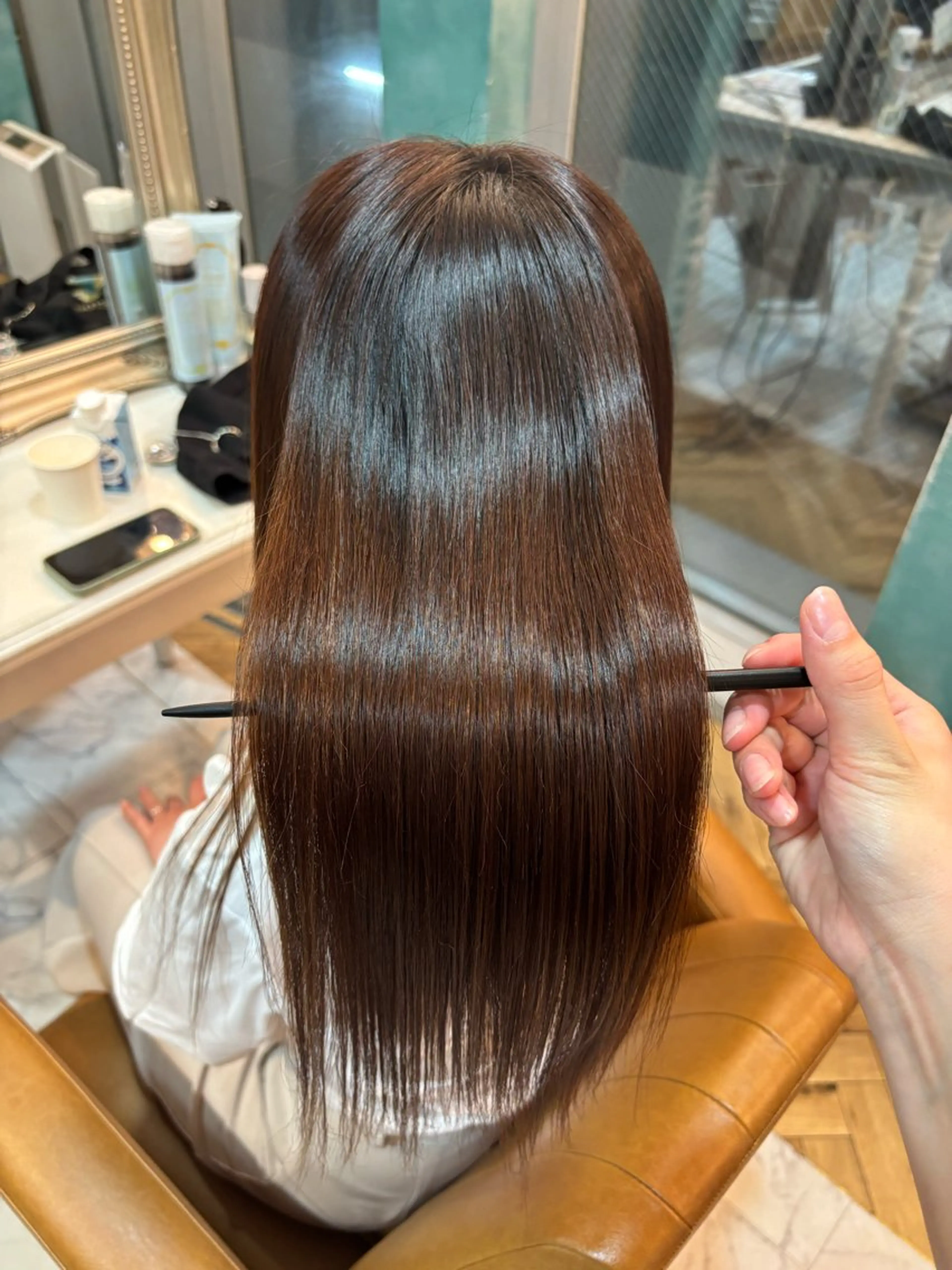 セミロング 透明感カラー🫧 あいりのヘアスタイル