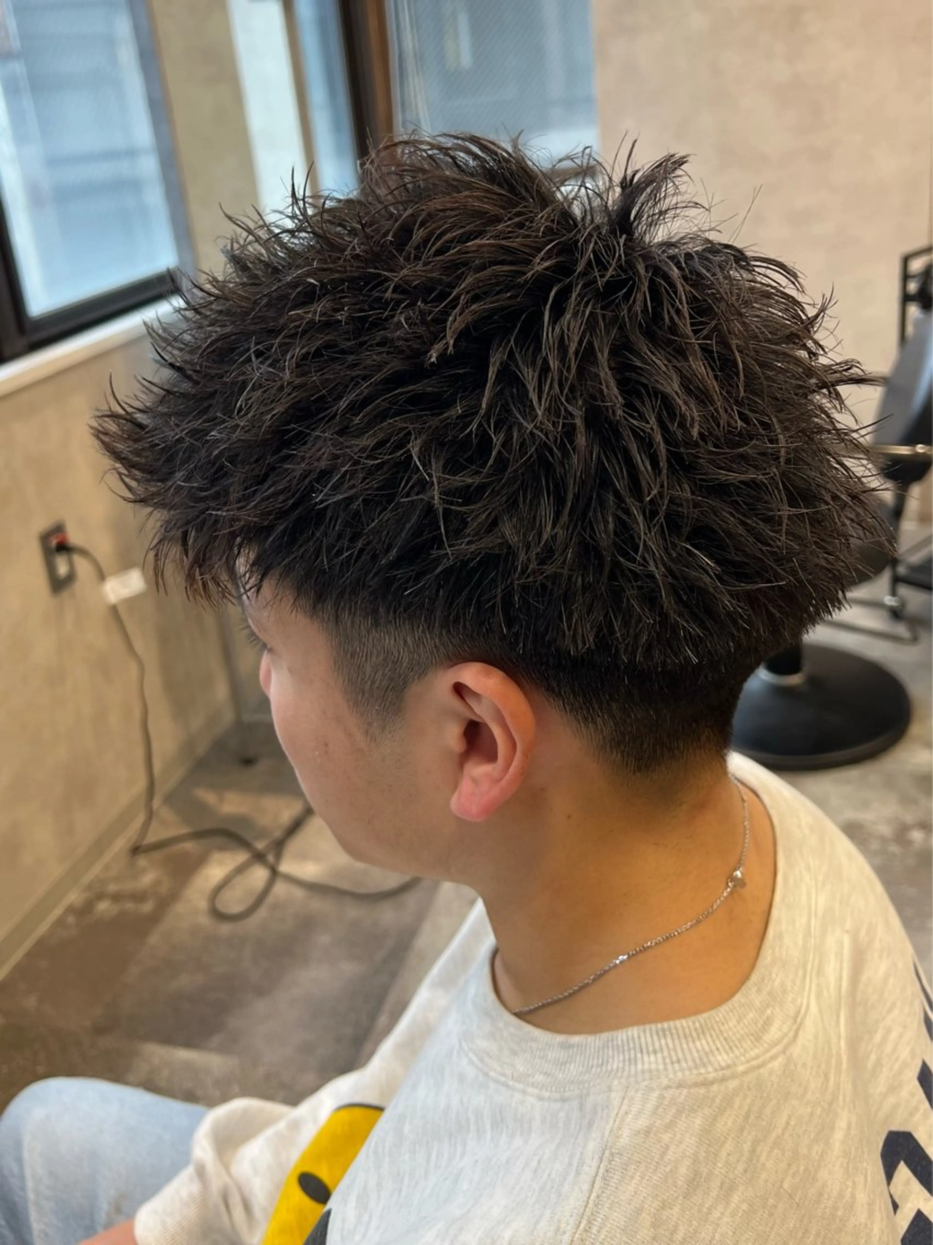 ショート パーマ ヘアアレンジ メンズ メンズパーマ スパイキーショート ショートヘア カット パーマ メンズ特化/カラー/ パーマ/ケイシンのヘアスタイル