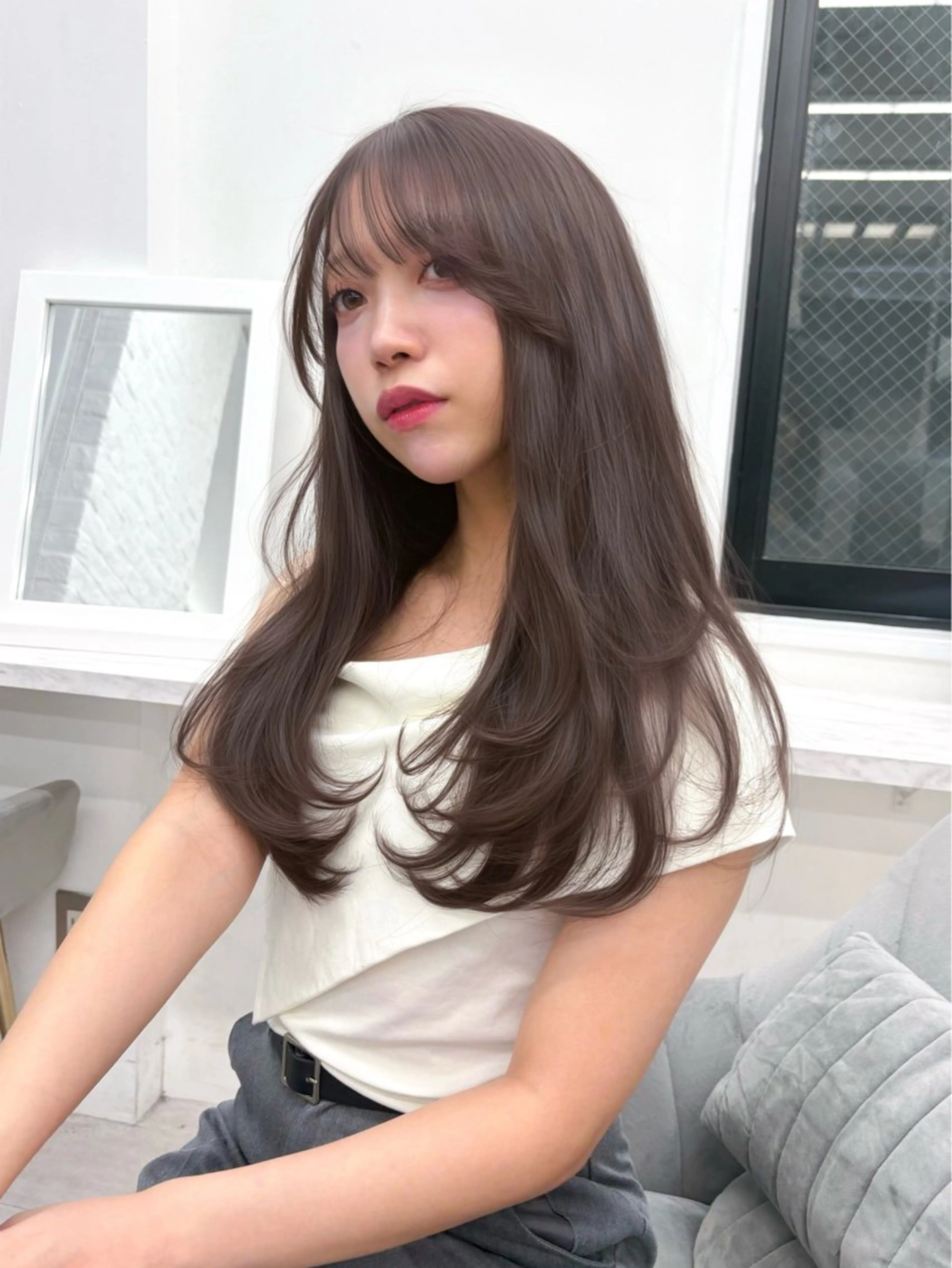 ロング 韓国風ヘア レイヤーカット ヘアカラー トリートメント matsuzawa mihoのヘアスタイル