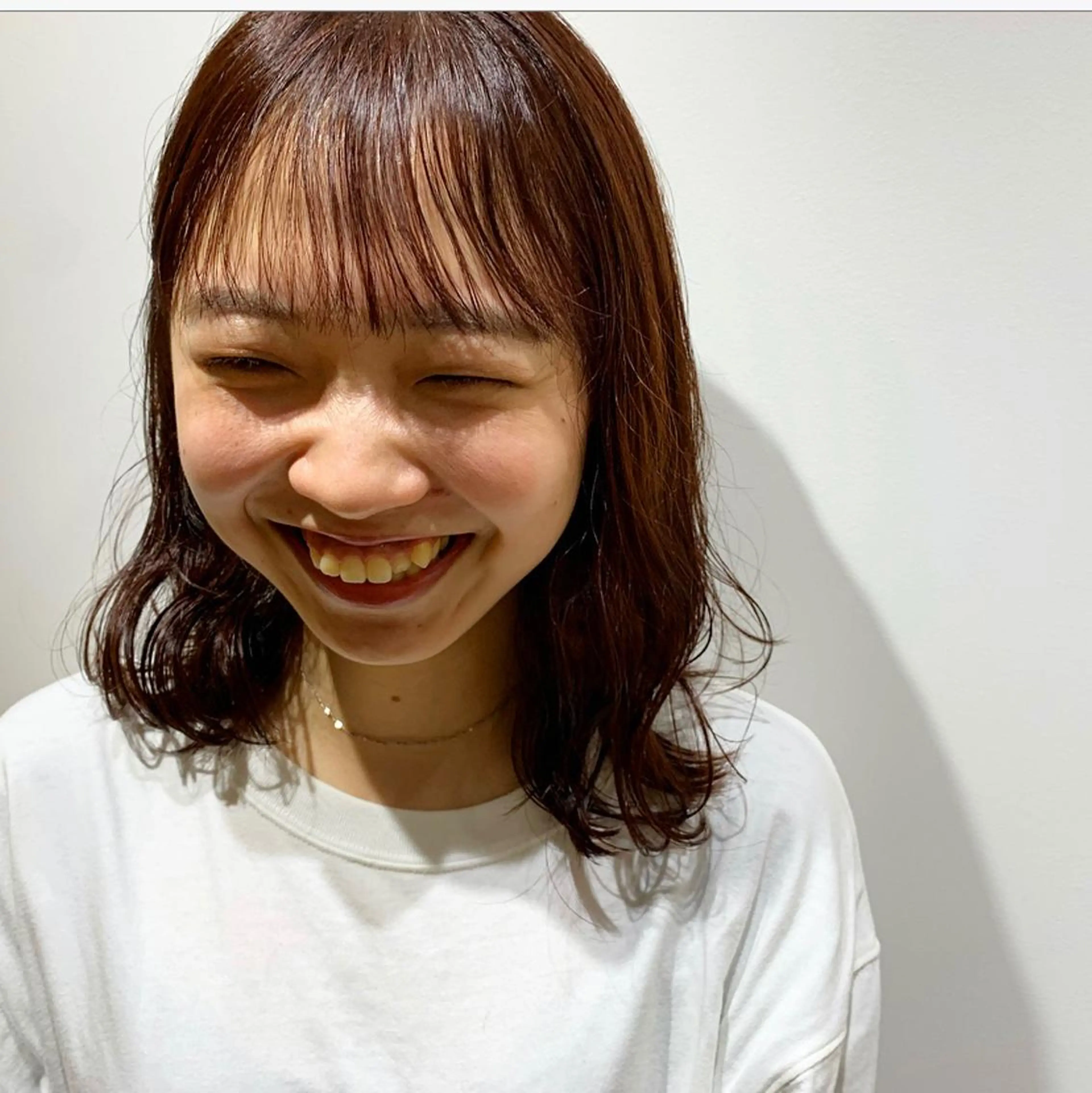ミディアム カラー ブラウンカラー レッドカラー レッドブラウン friity所属・🕊️ HONOKAのヘアスタイル