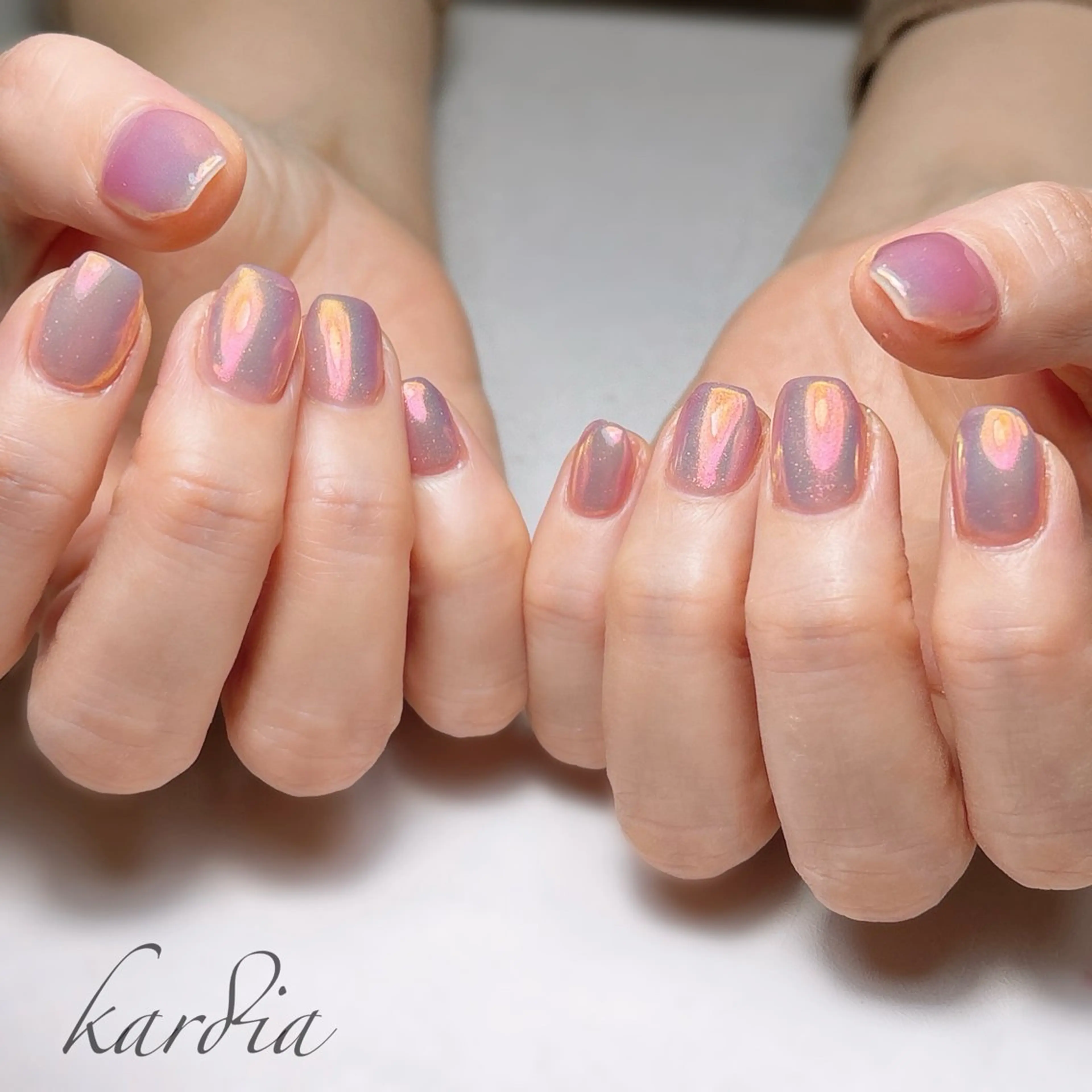 ネイル ハンドネイル καρδιά -ｶﾙﾃﾞｨｱ-のネイルデザイン